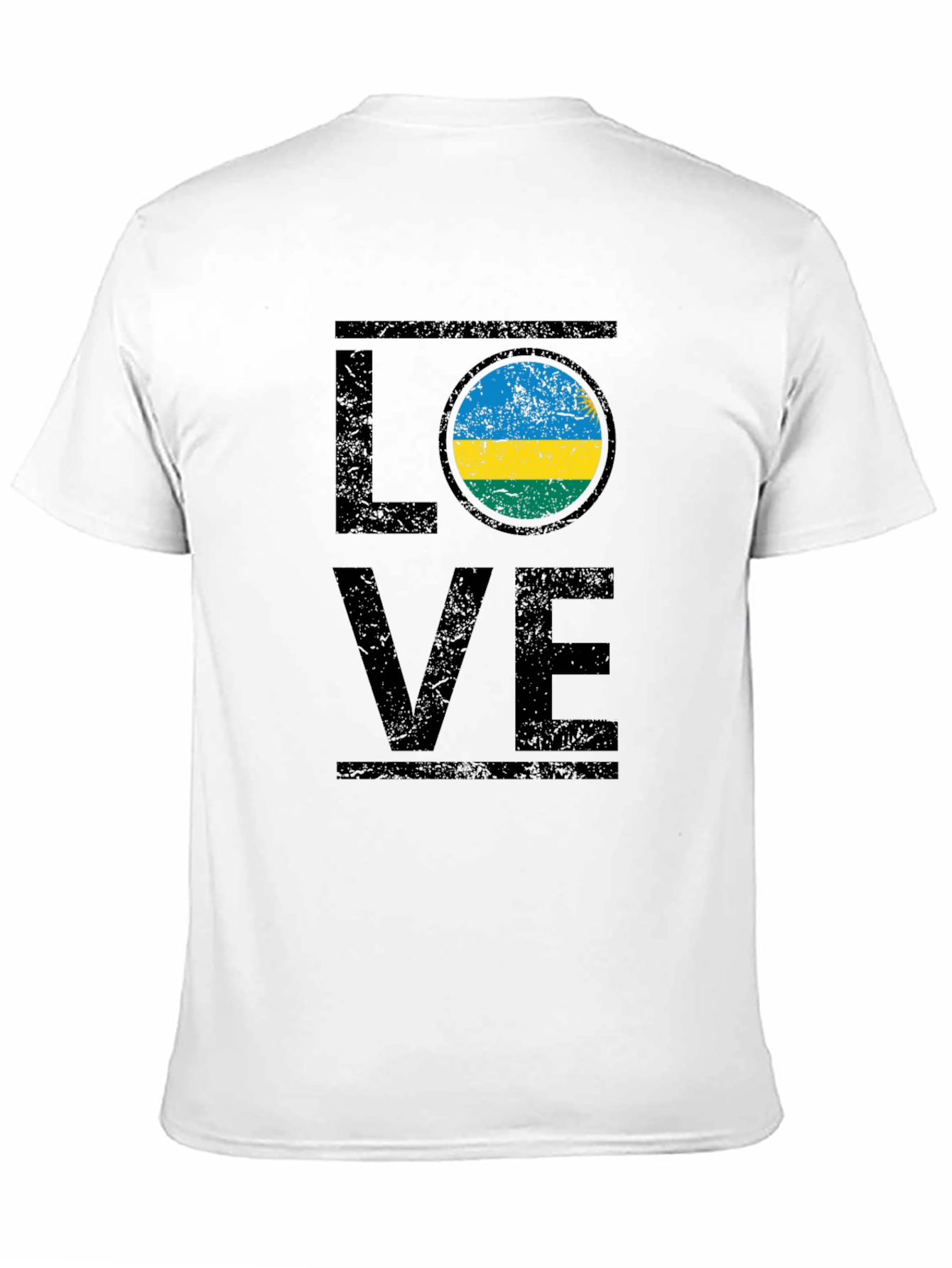 Love Rwanda Flag Graphic T-Shirt