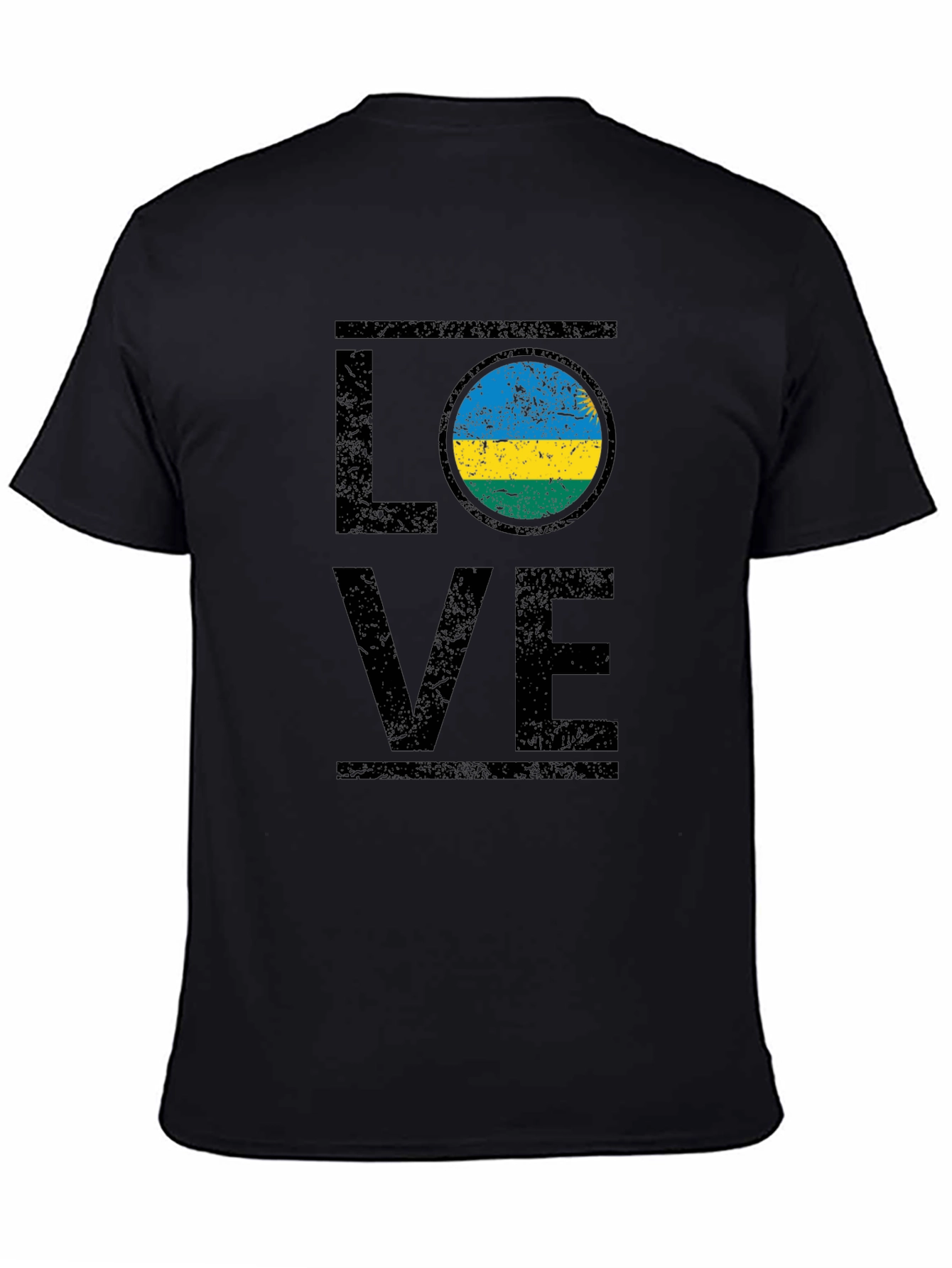 Love Rwanda Flag Graphic T-Shirt