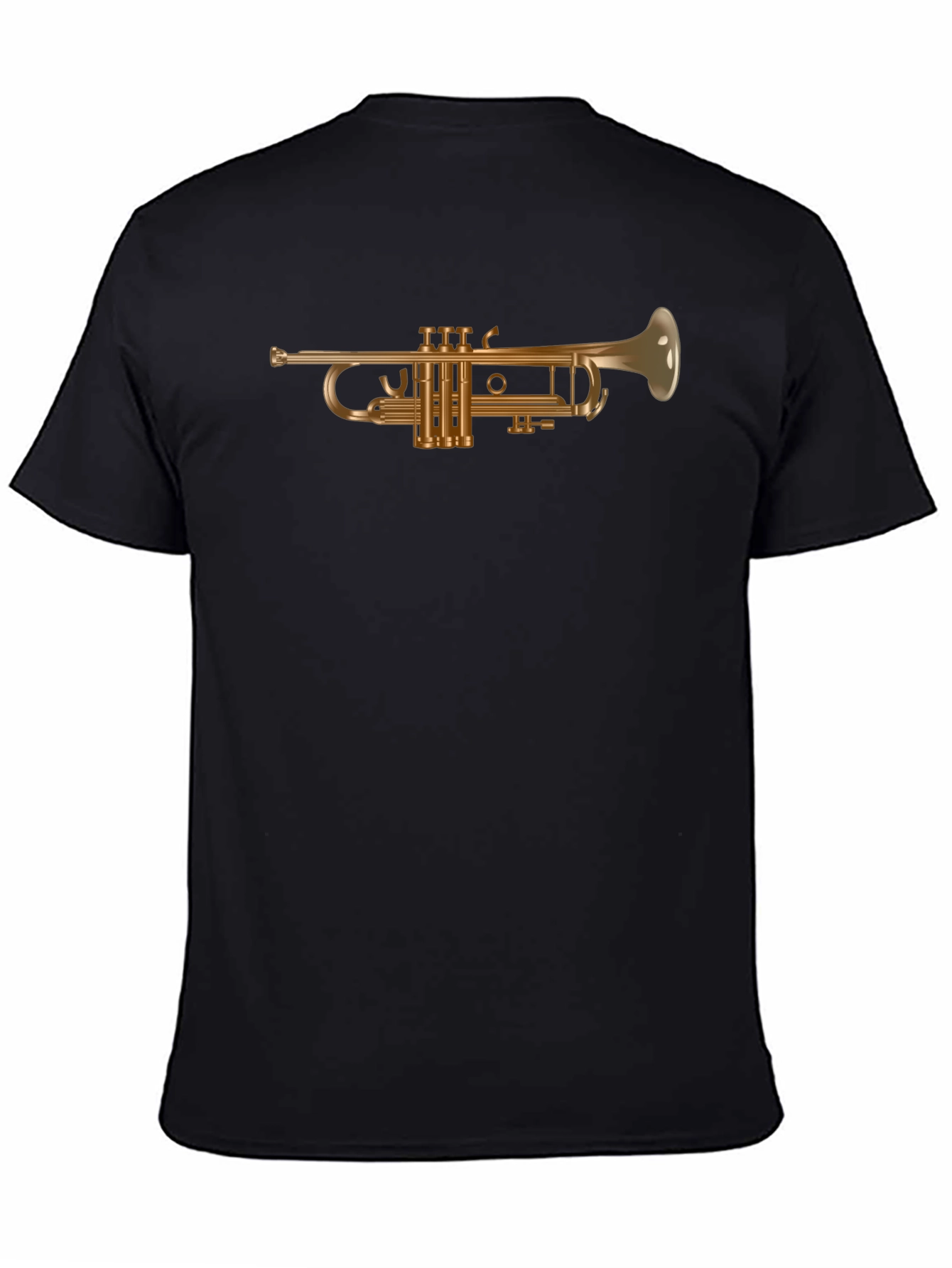 Trumpet Graphic Tee - Black Cotton T-Shirt