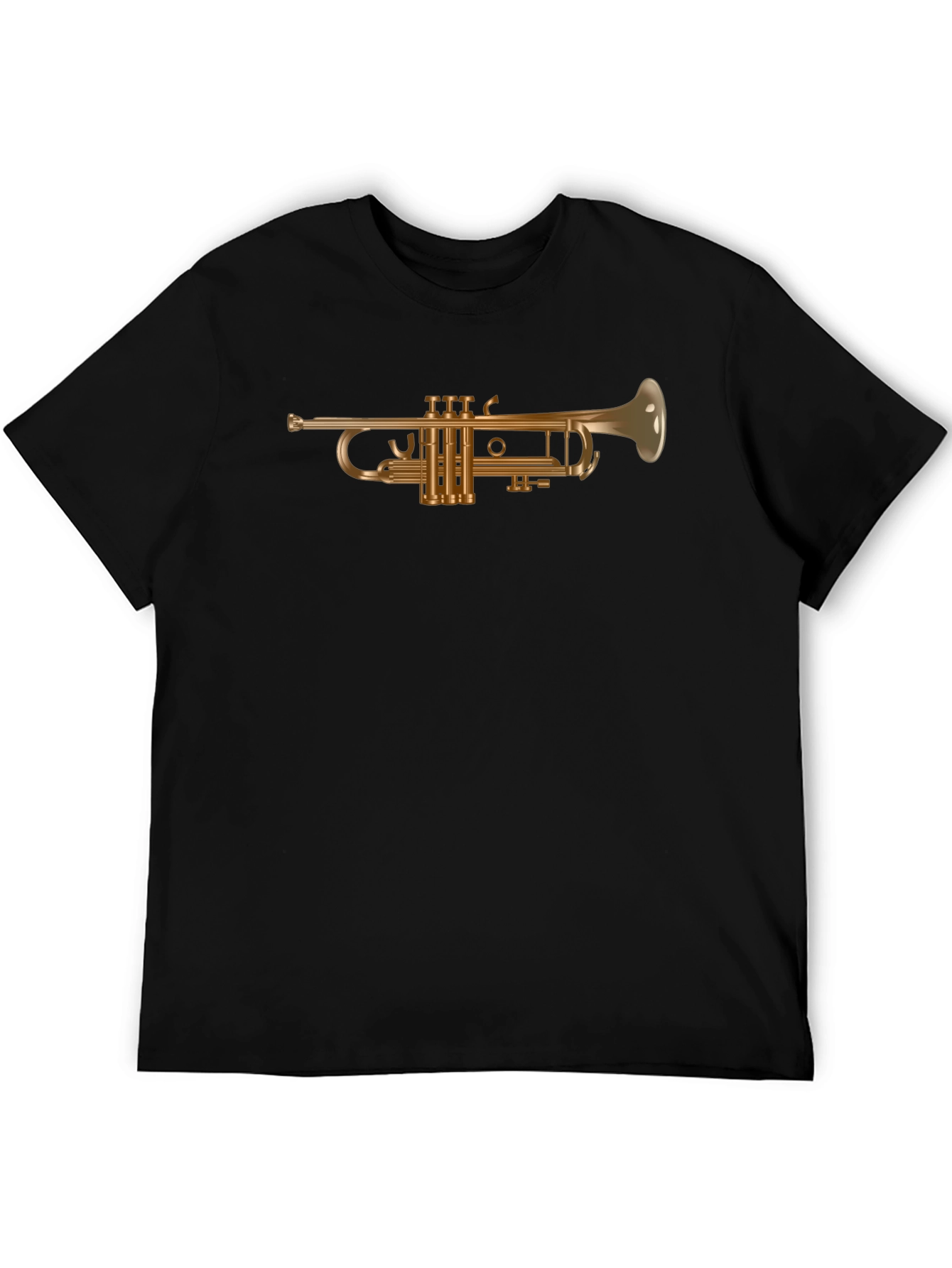 Trumpet Graphic Tee - Black Cotton T-Shirt