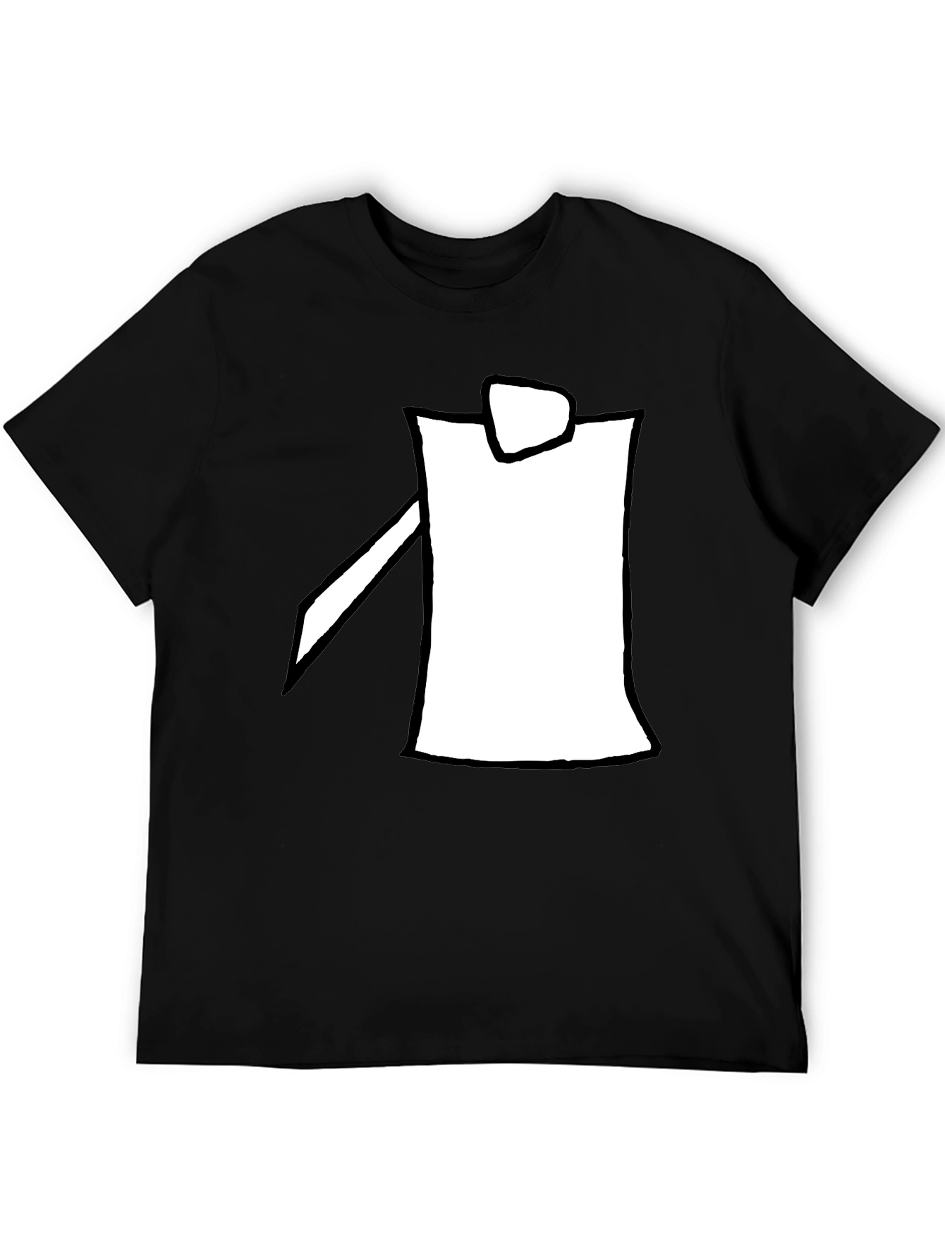 Modern Minimalist Black Graphic Tee
