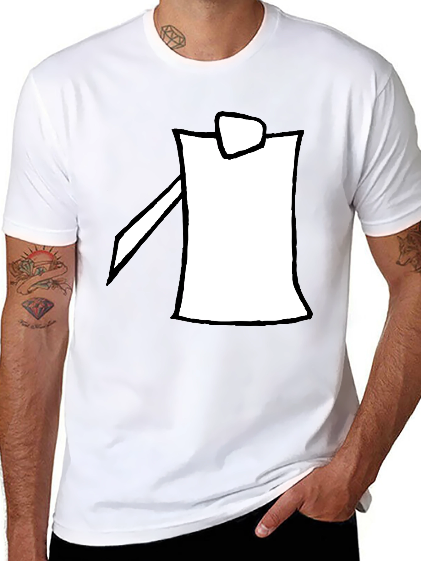 Modern Minimalist Black Graphic Tee