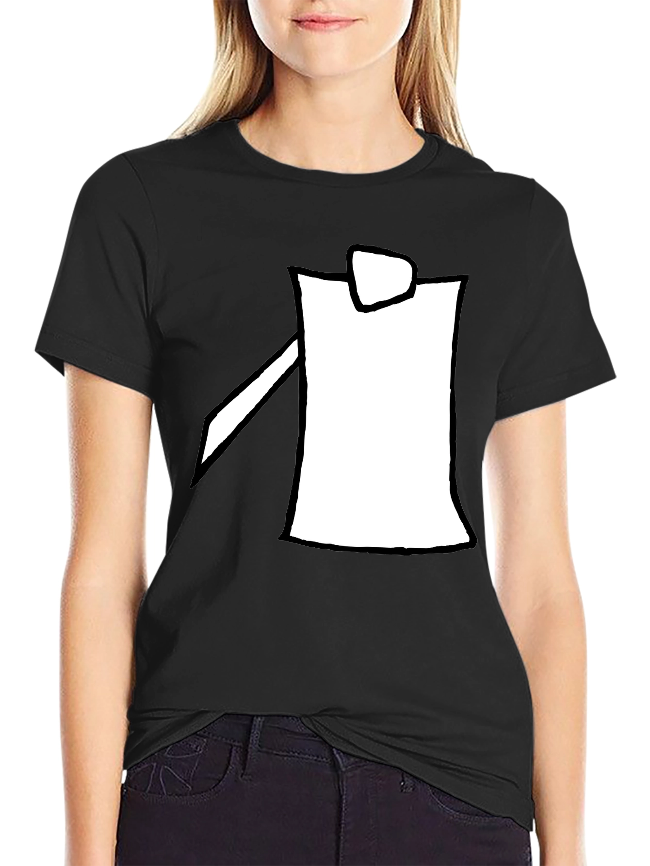 Modern Minimalist Black Graphic Tee