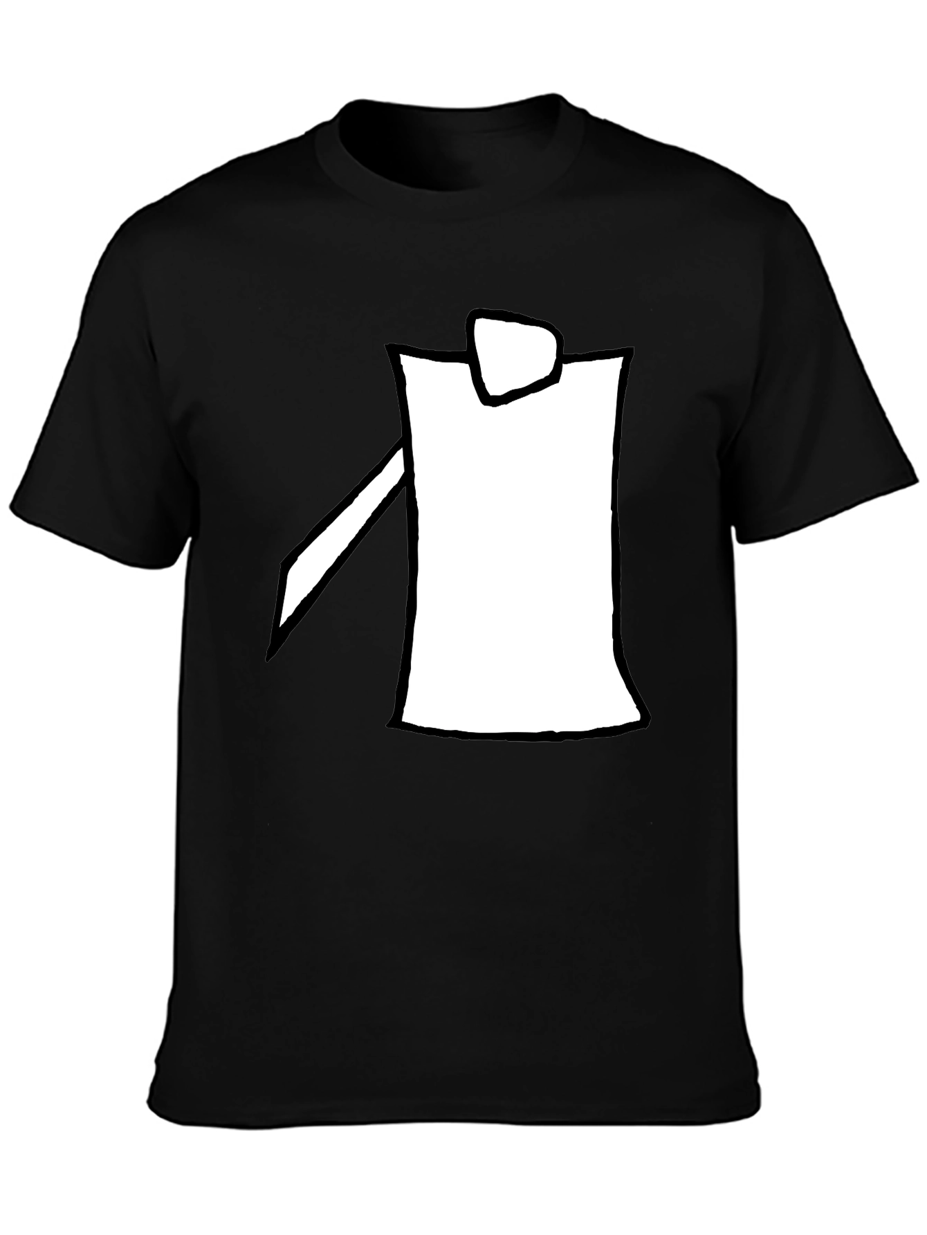 Modern Minimalist Black Graphic Tee