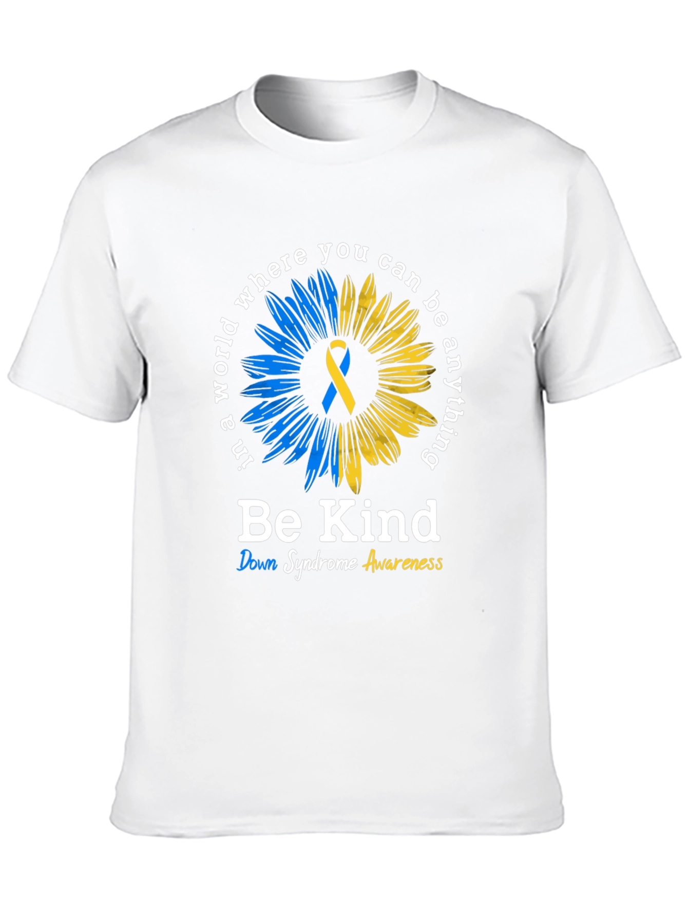 Be Kind Down Syndrome Awareness Sunflower T-Shirt