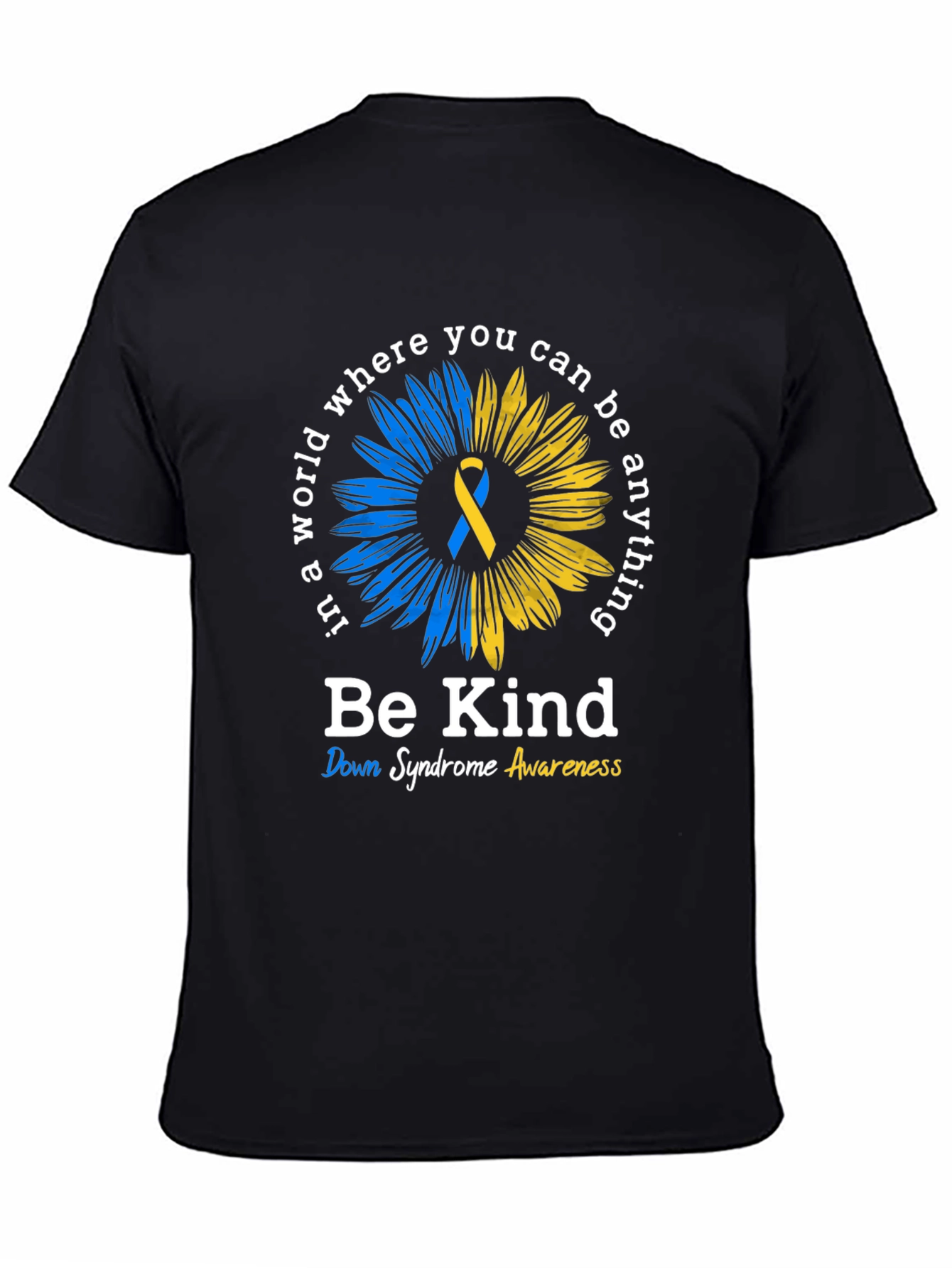 Be Kind Down Syndrome Awareness Sunflower T-Shirt
