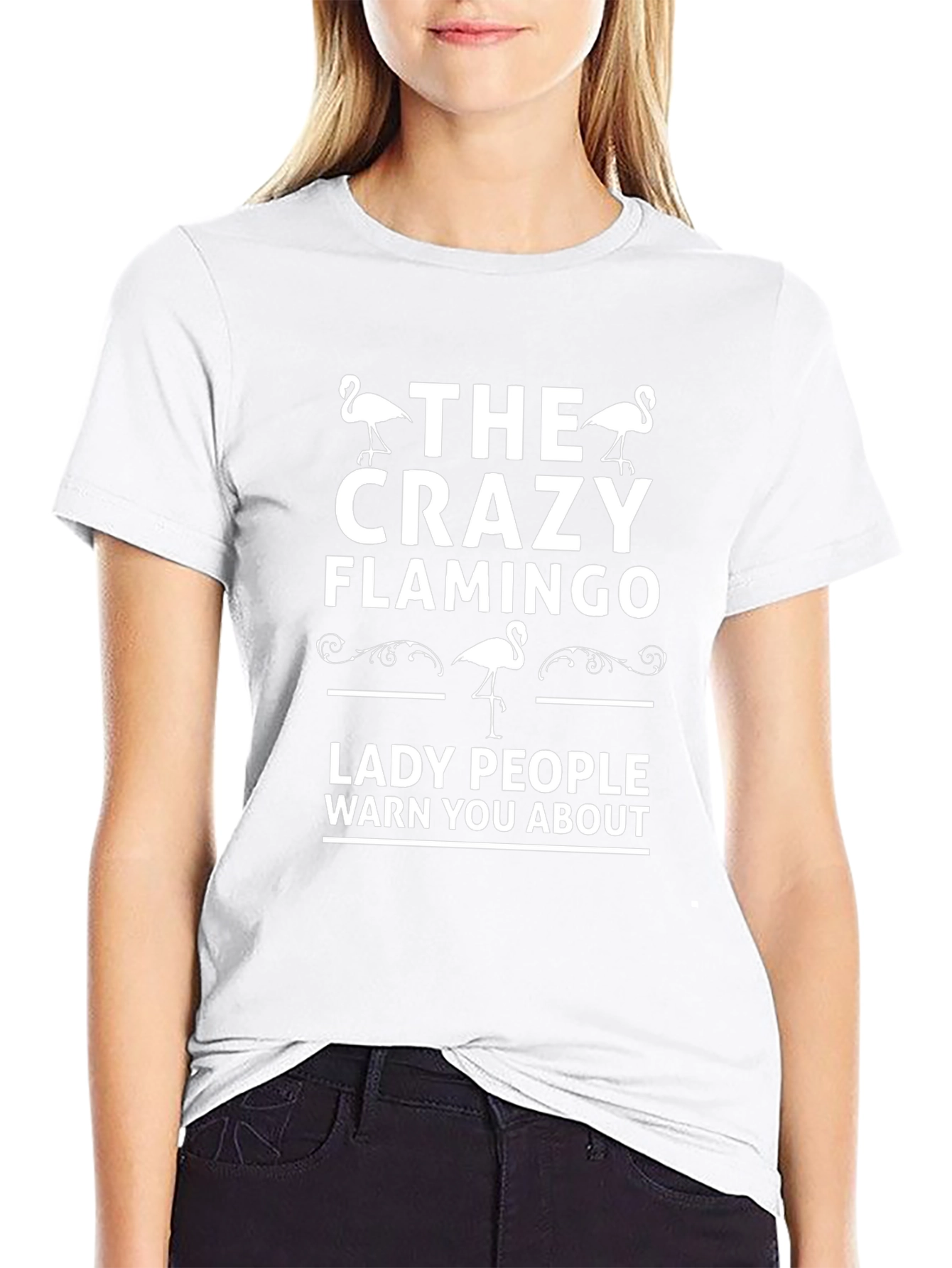 Crazy Flamingo Graphic Tee - Funny T-Shirt