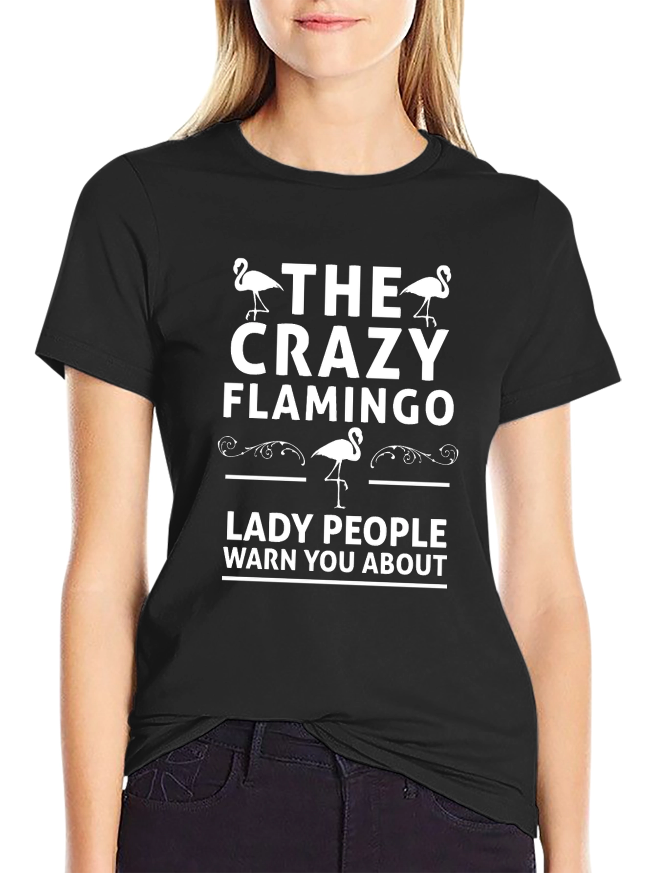 Crazy Flamingo Graphic Tee - Funny T-Shirt
