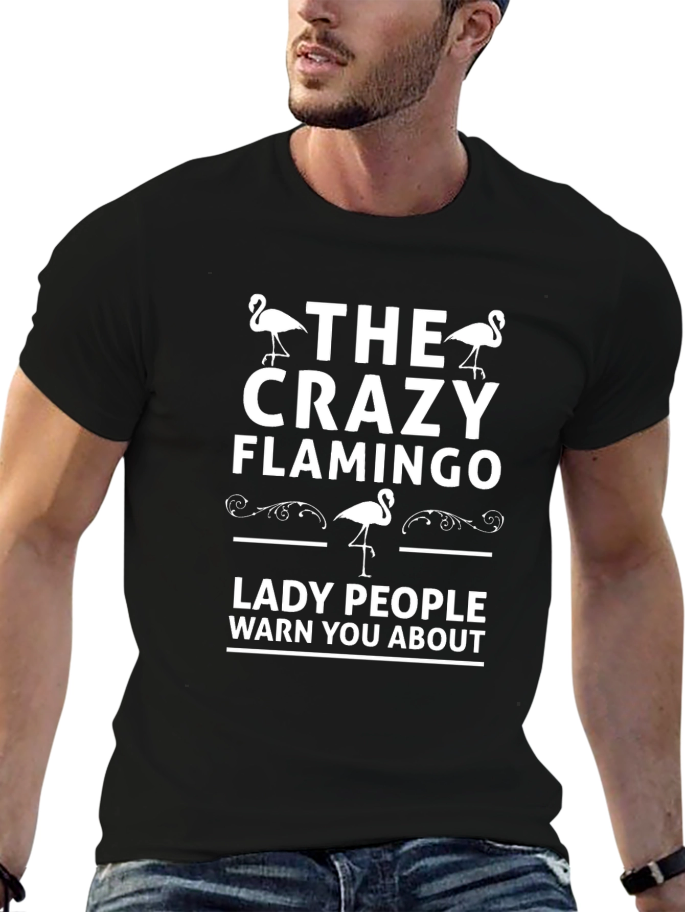 Crazy Flamingo Graphic Tee - Funny T-Shirt