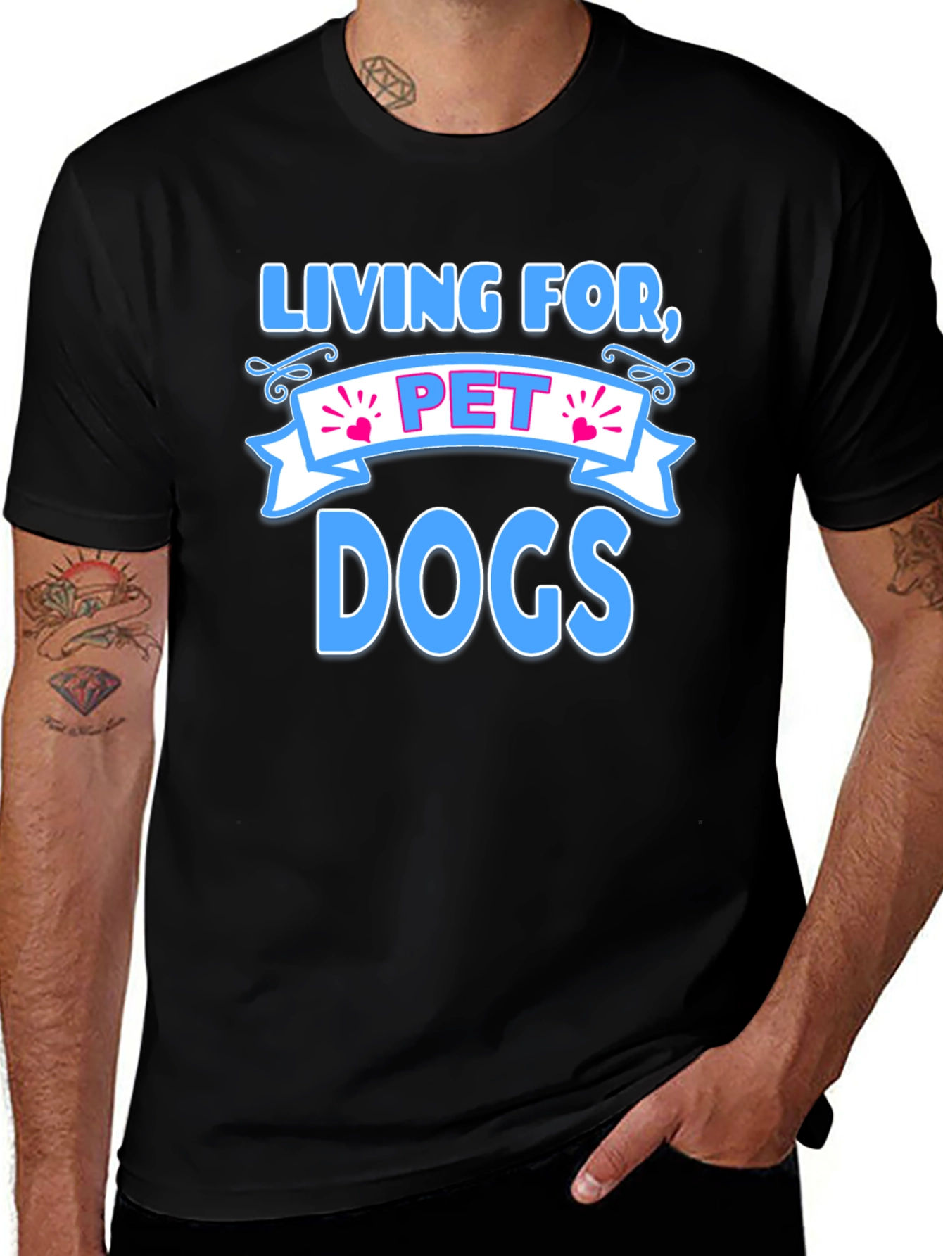 Living for Pet Dogs Graphic T-Shirt