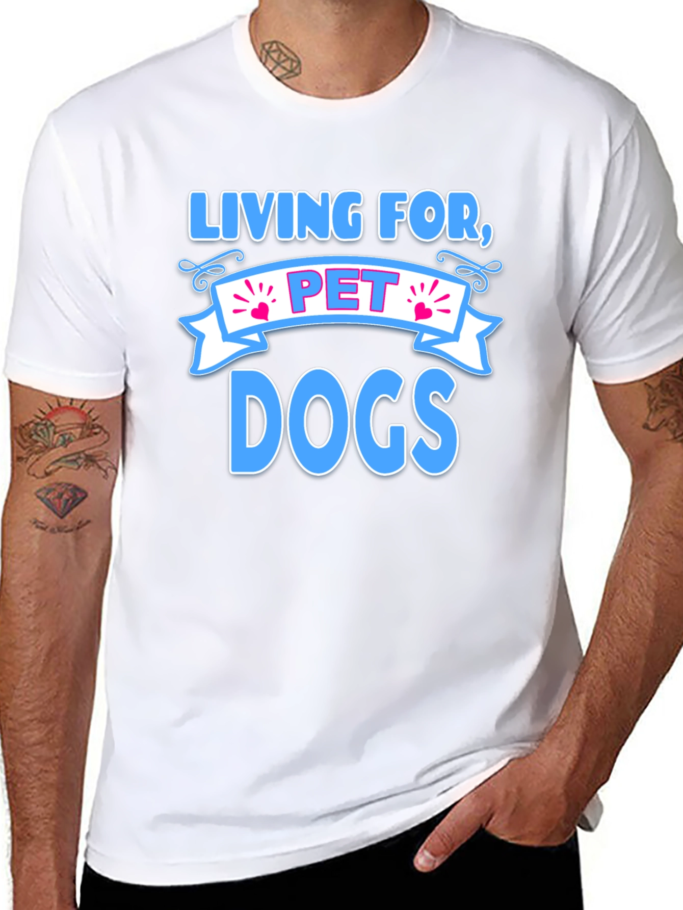 Living for Pet Dogs Graphic T-Shirt