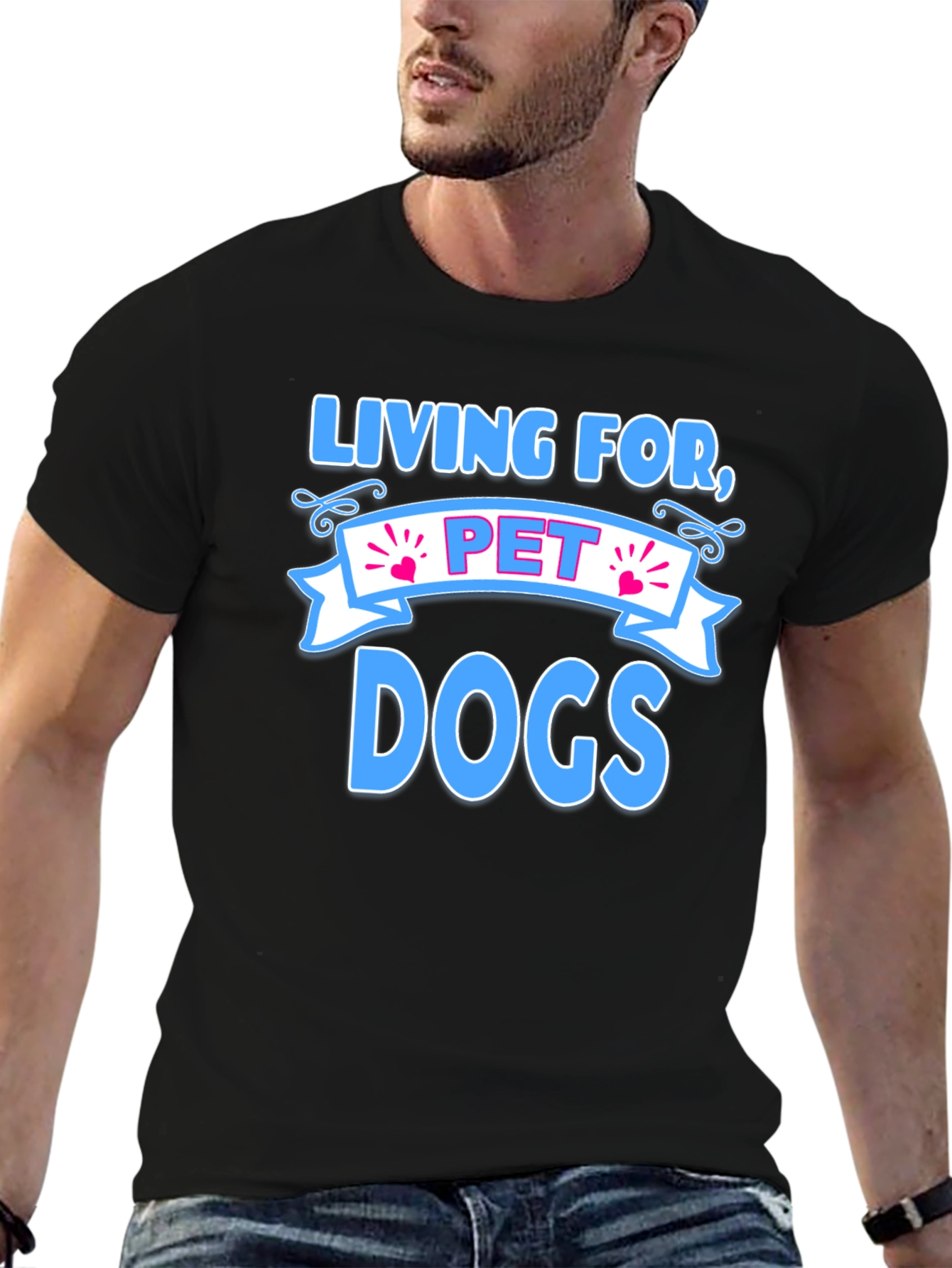Living for Pet Dogs Graphic T-Shirt