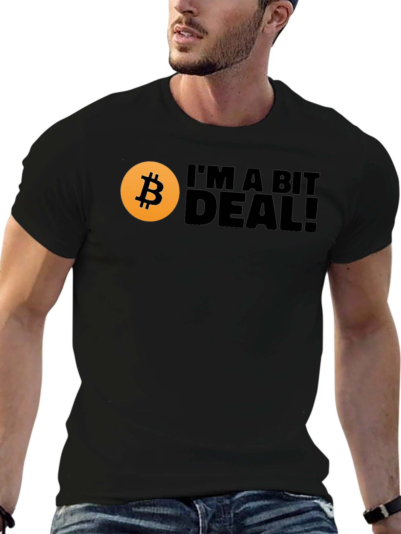 Bitcoin Im A Bit Deal! Mens Black T-Shirt