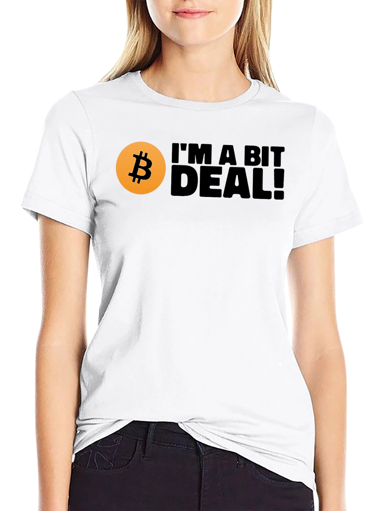 Bitcoin Im A Bit Deal! Mens Black T-Shirt