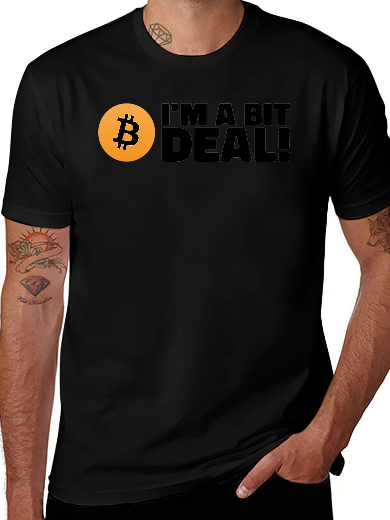 Bitcoin Im A Bit Deal! Mens Black T-Shirt