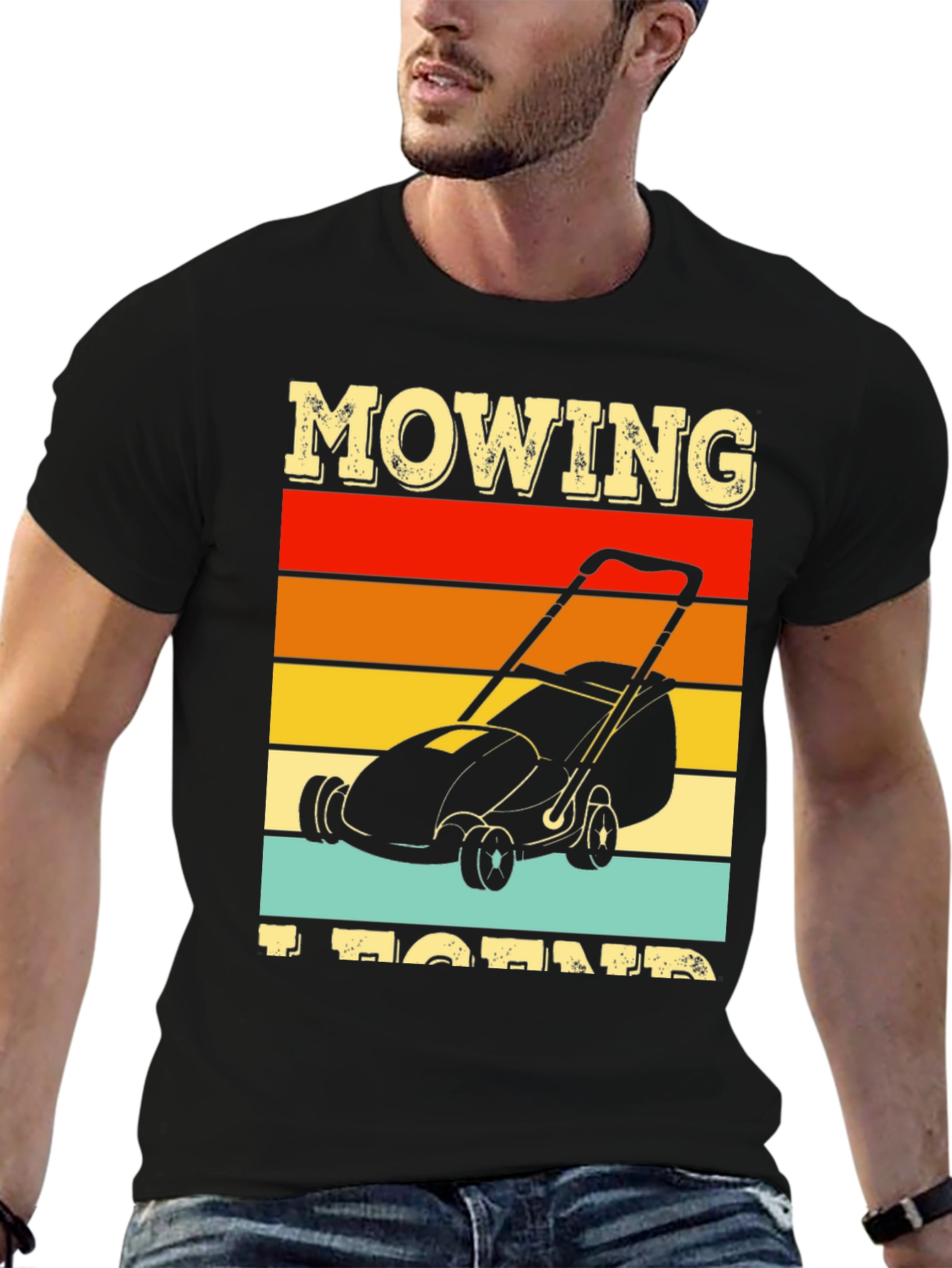 Mowing Legend T-Shirt: Retro Lawn Care Design
