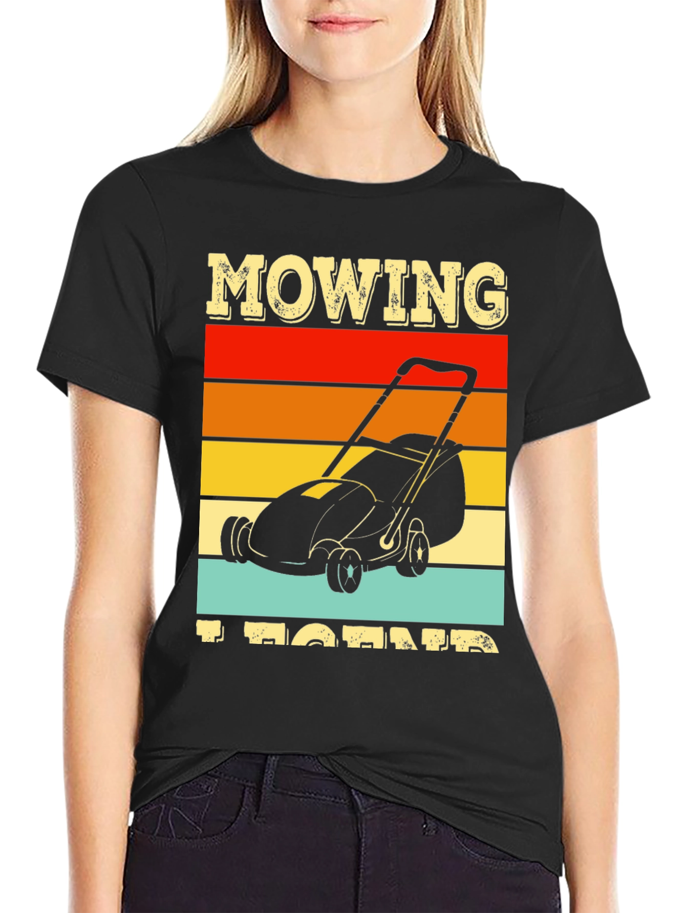 Mowing Legend T-Shirt: Retro Lawn Care Design