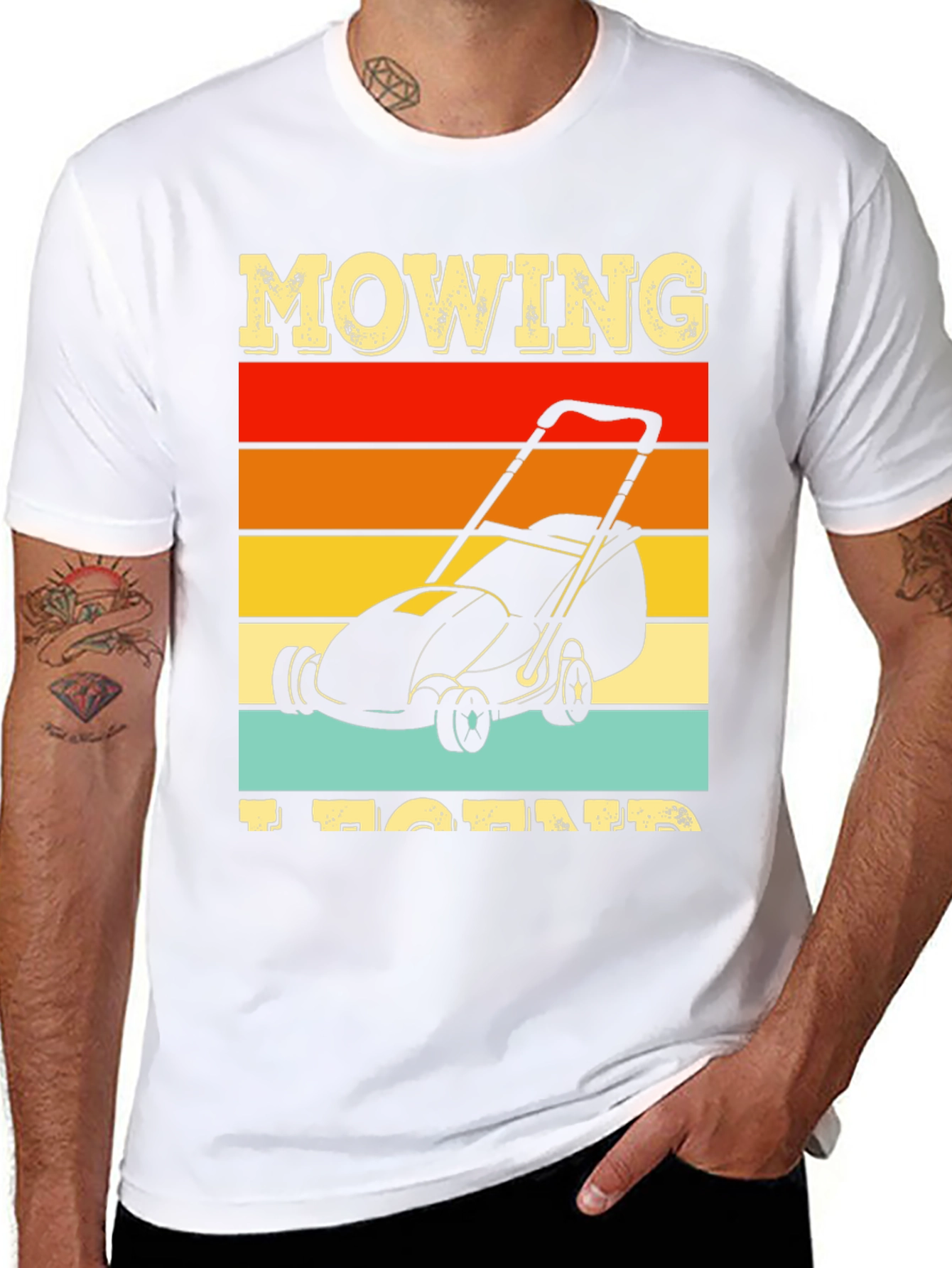 Mowing Legend T-Shirt: Retro Lawn Care Design