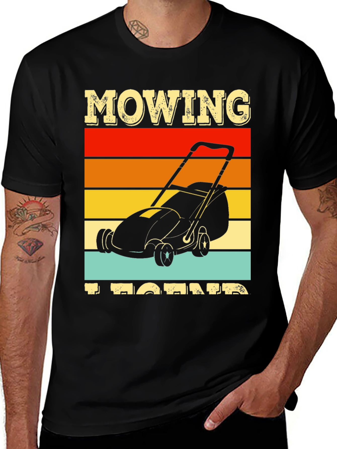 Mowing Legend T-Shirt: Retro Lawn Care Design