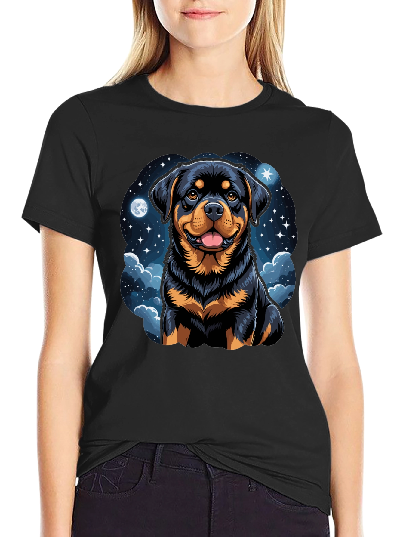 Rottweiler Dog Lover Black T-Shirt