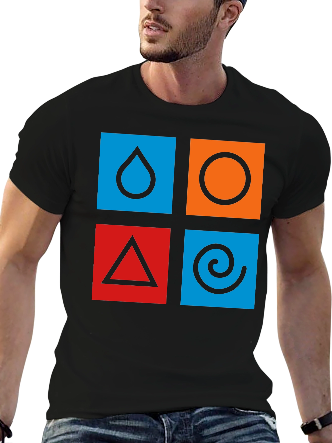 Elemental Symbol T-Shirt - Earth Air Fire Water