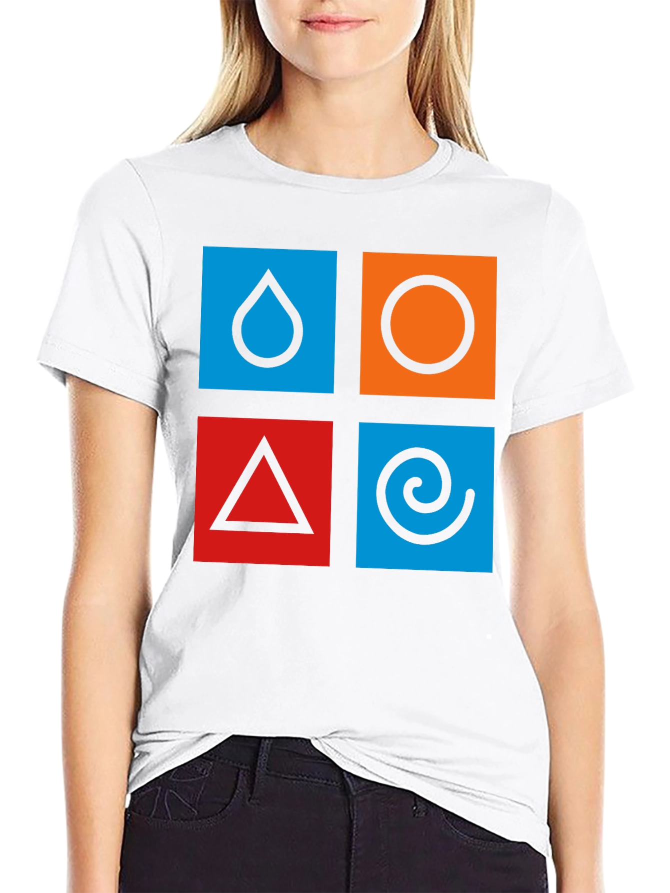 Elemental Symbol T-Shirt - Earth Air Fire Water