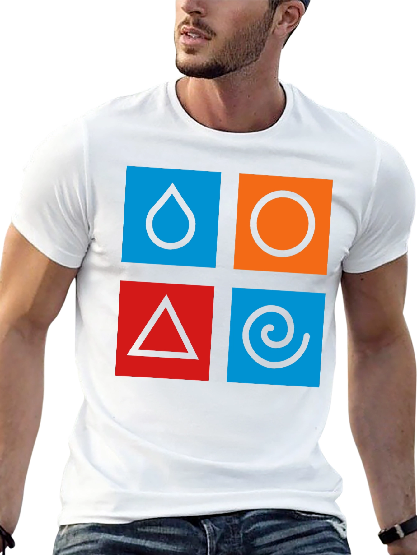 Elemental Symbol T-Shirt - Earth Air Fire Water