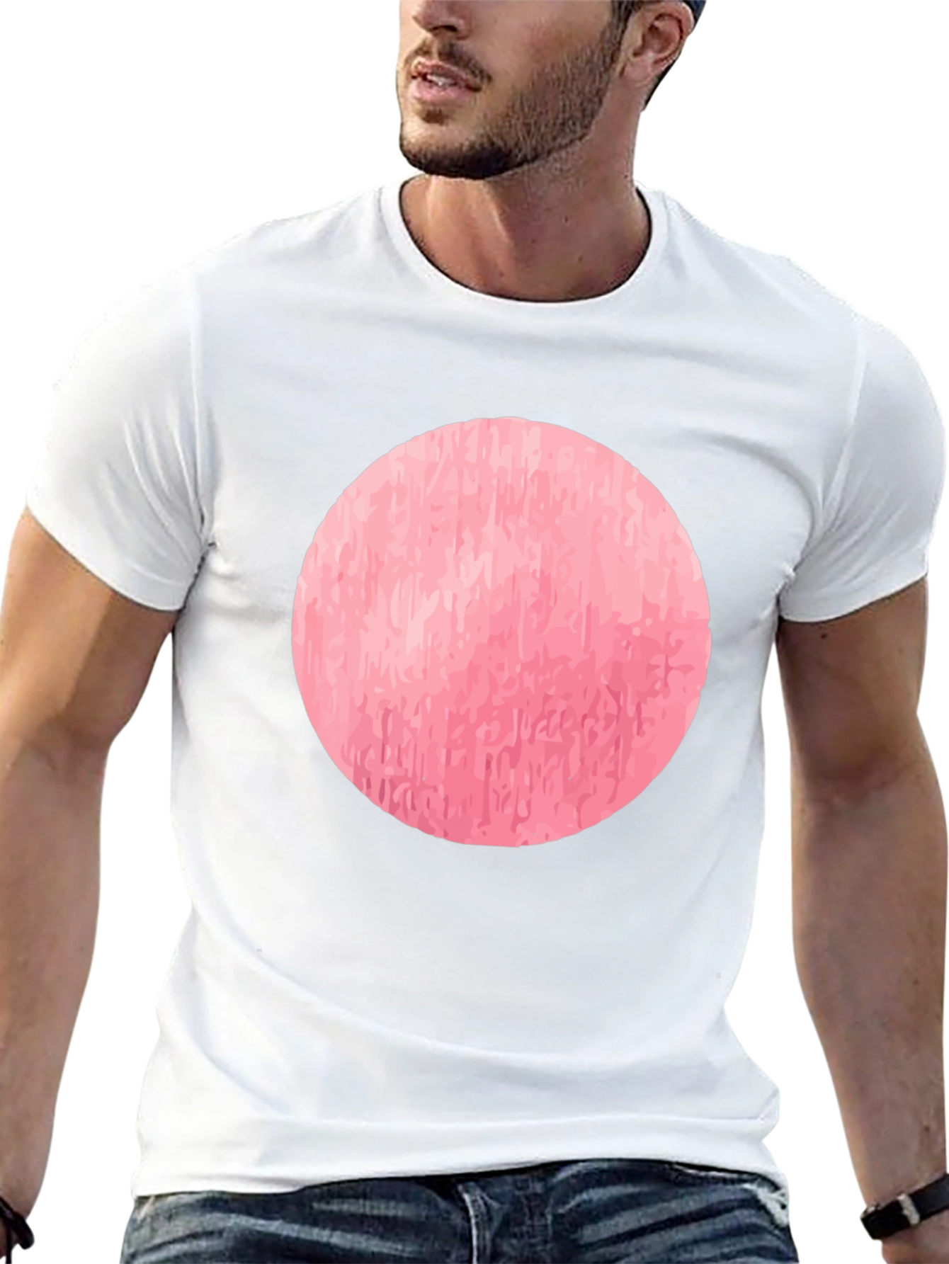 Pink Circle Graphic T-Shirt - Casual Style