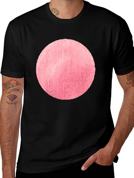 Pink Circle Graphic T-Shirt - Casual Style