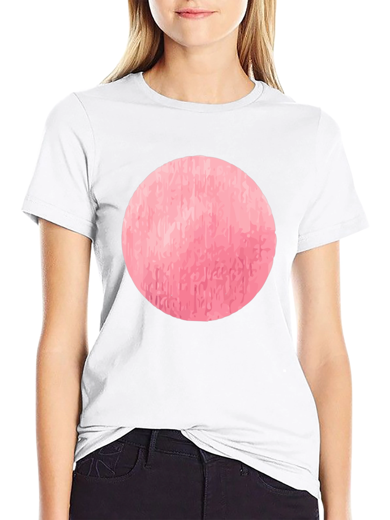 Pink Circle Graphic T-Shirt - Casual Style
