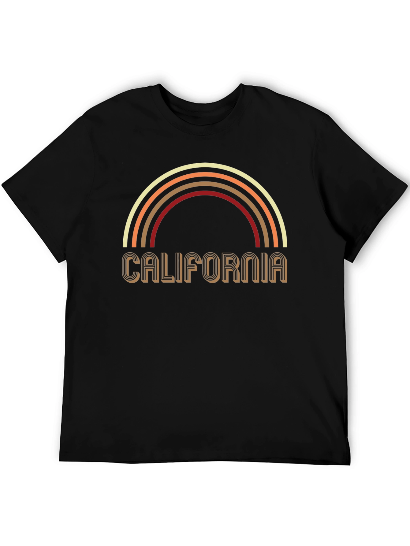 California Rainbow Graphic Print Tee