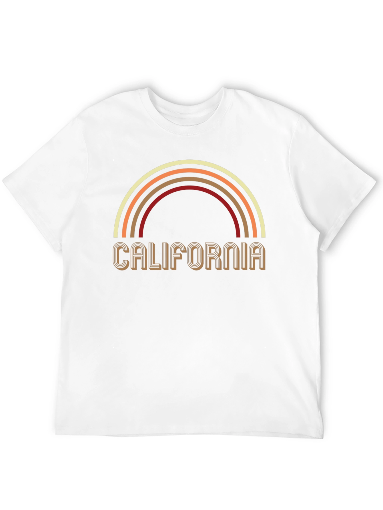 California Rainbow Graphic Print Tee