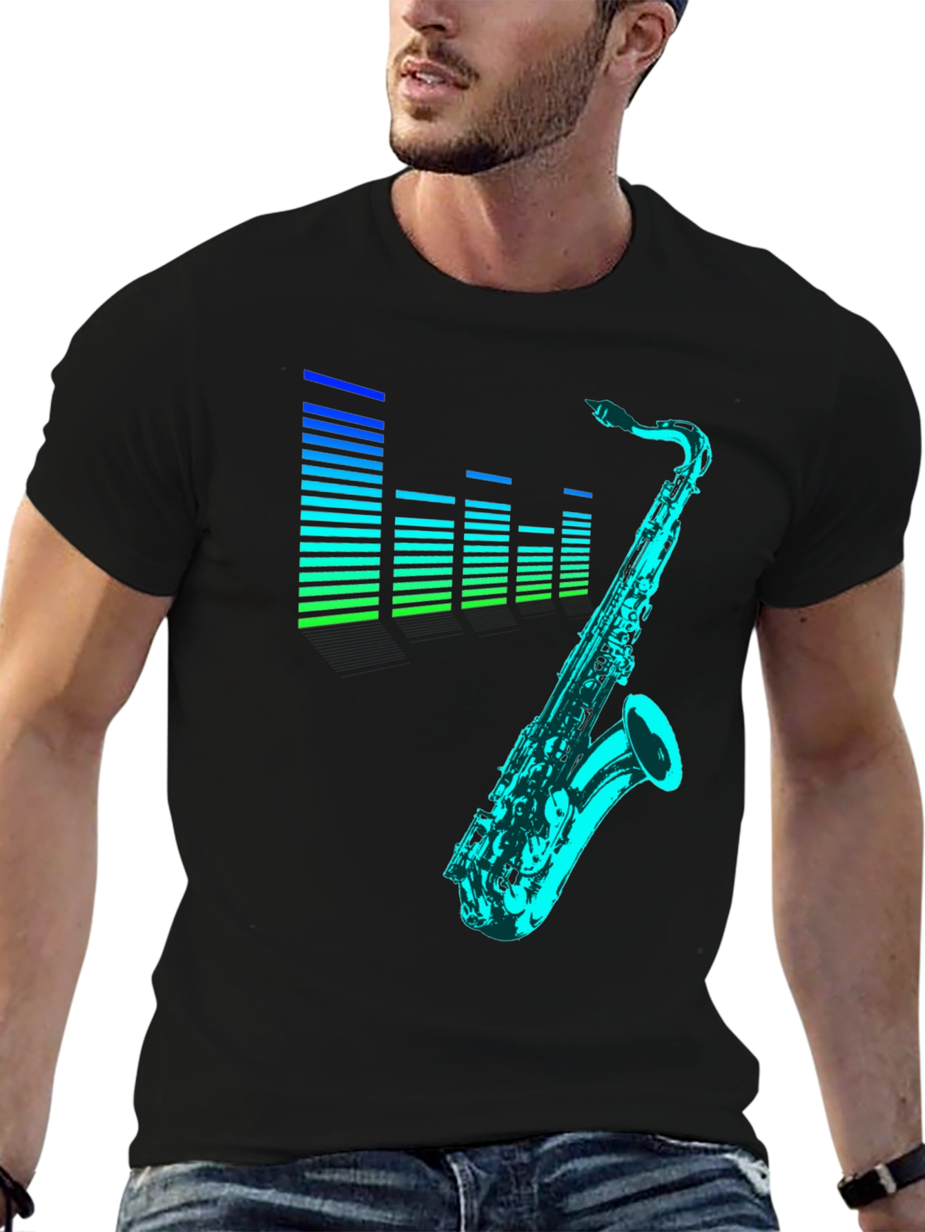 Cool Saxophone T-Shirt - Music Lover Tee