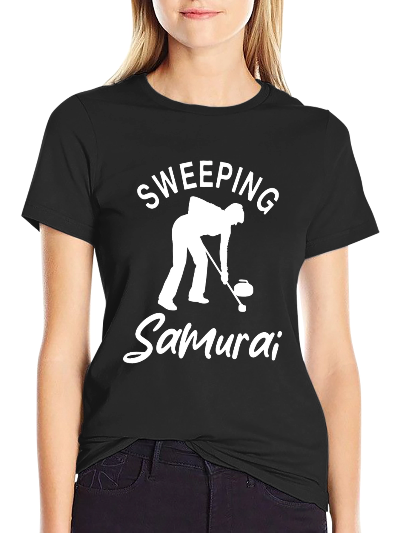 Sweeping Samurai Curling T-Shirt