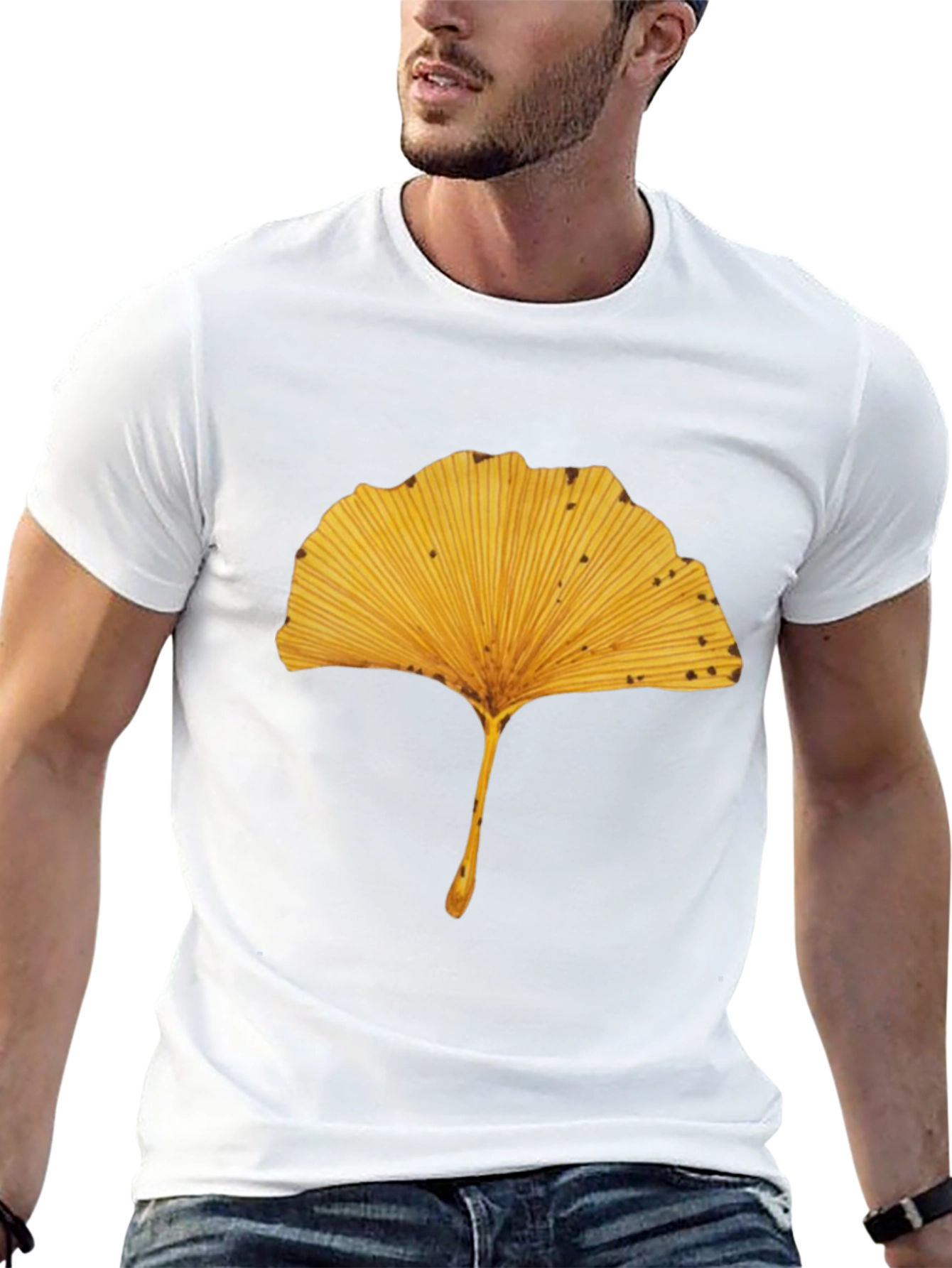 Ginkgo Leaf Black T-Shirt