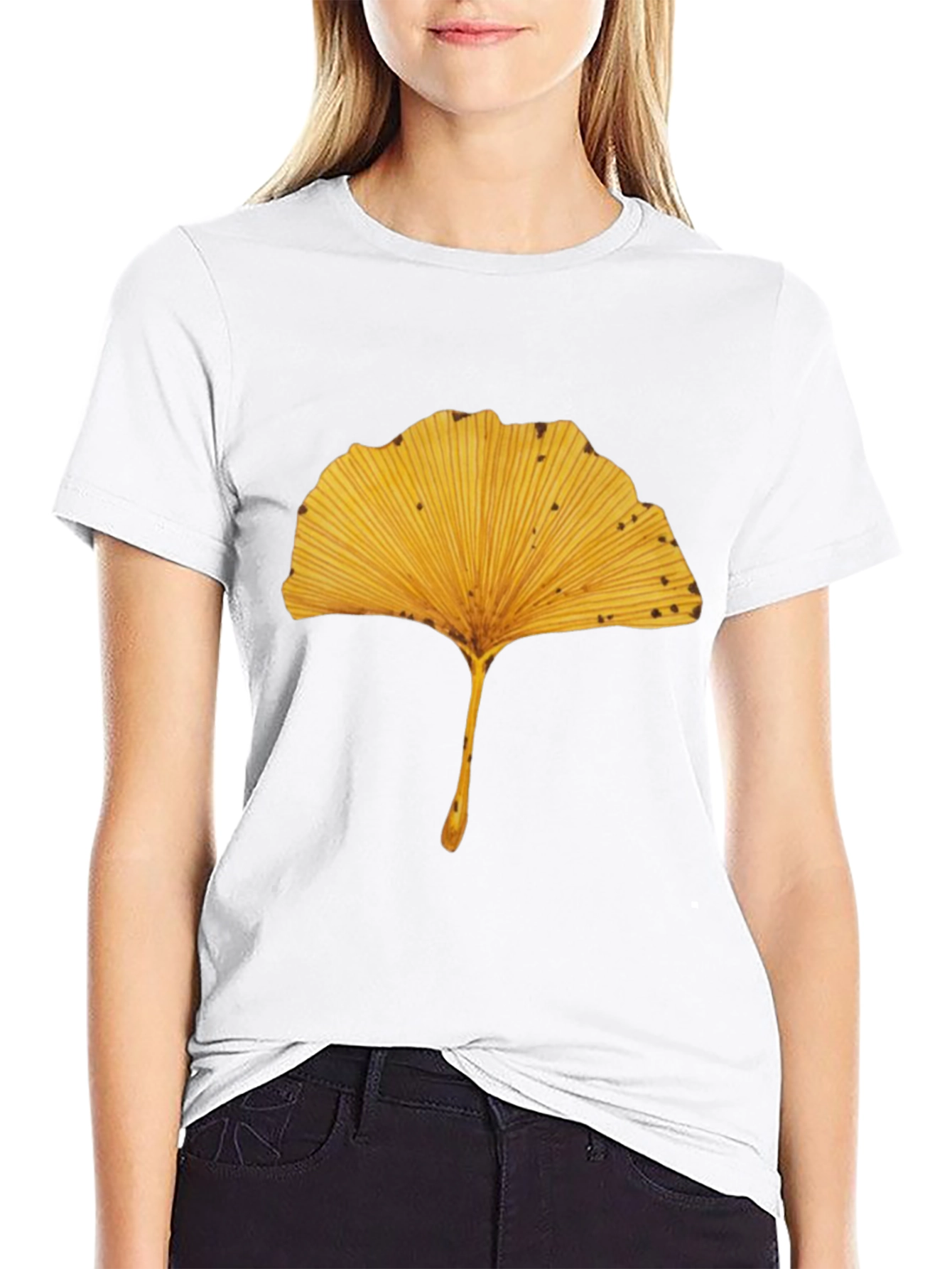 Ginkgo Leaf Black T-Shirt
