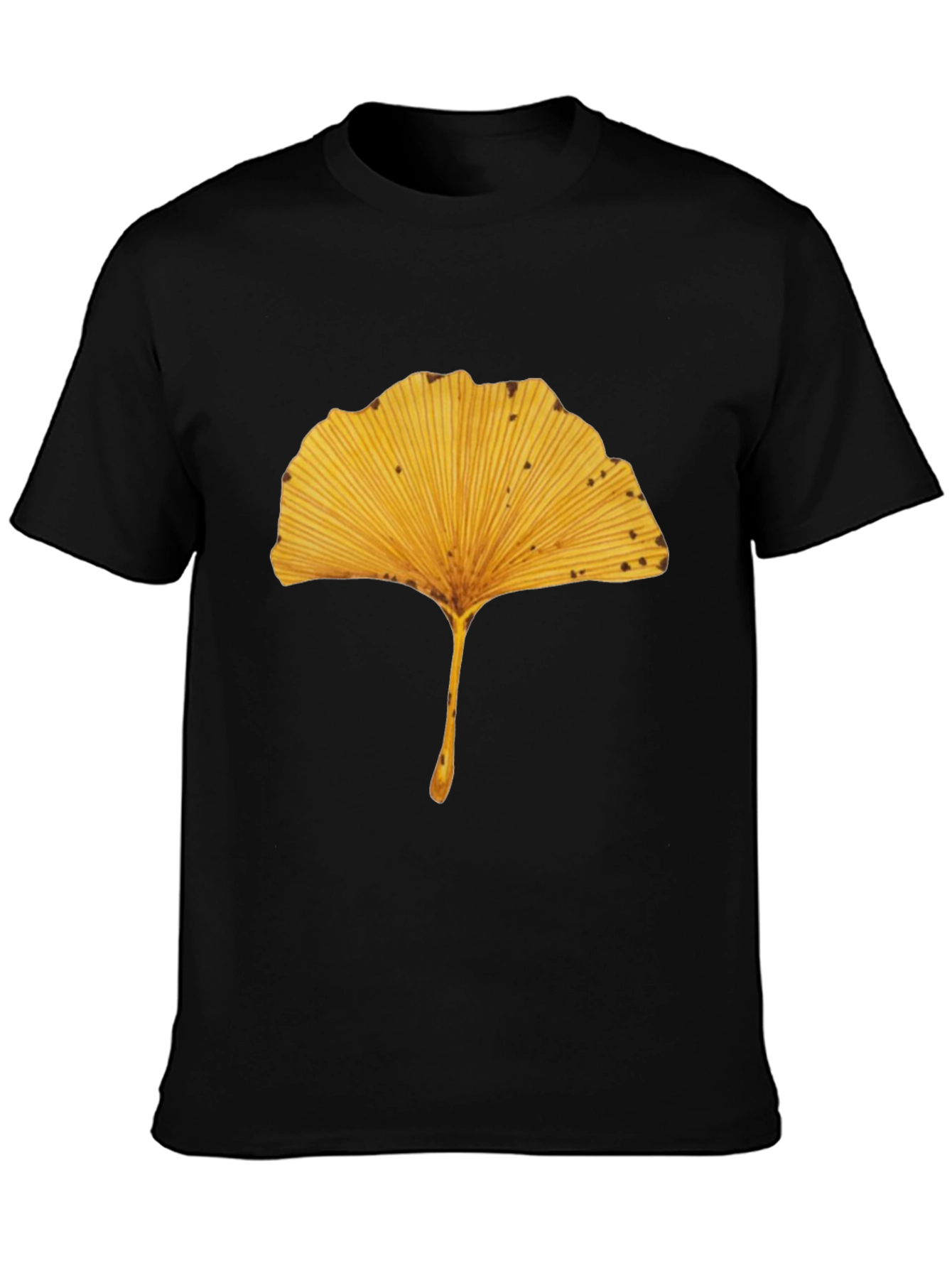 Ginkgo Leaf Black T-Shirt