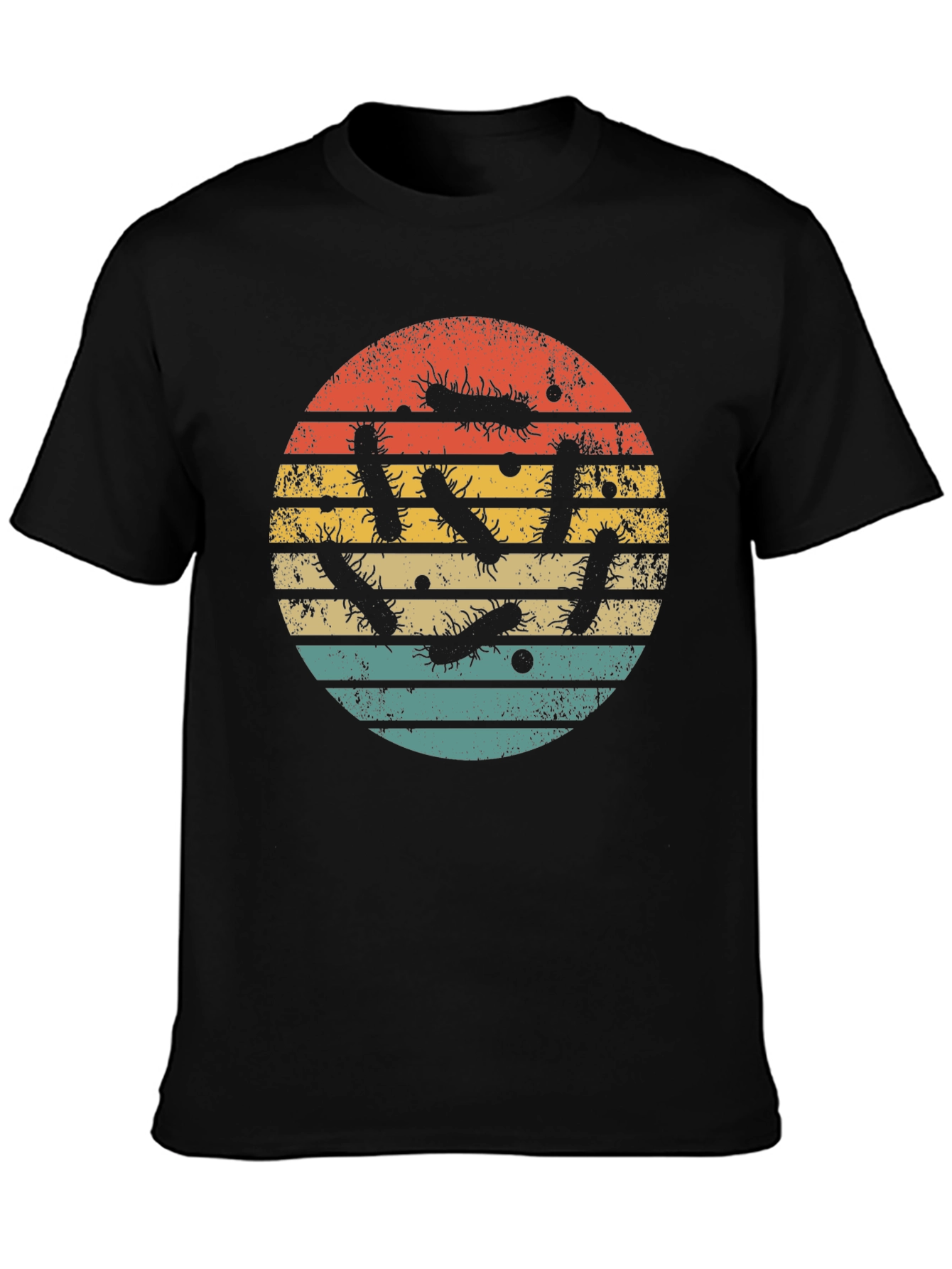 Retro Germs Sunset T-Shirt - Unique Microbiology Tee