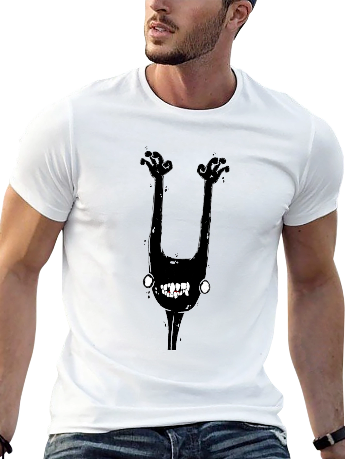 Mens Graphic Tee - Creepy Monster