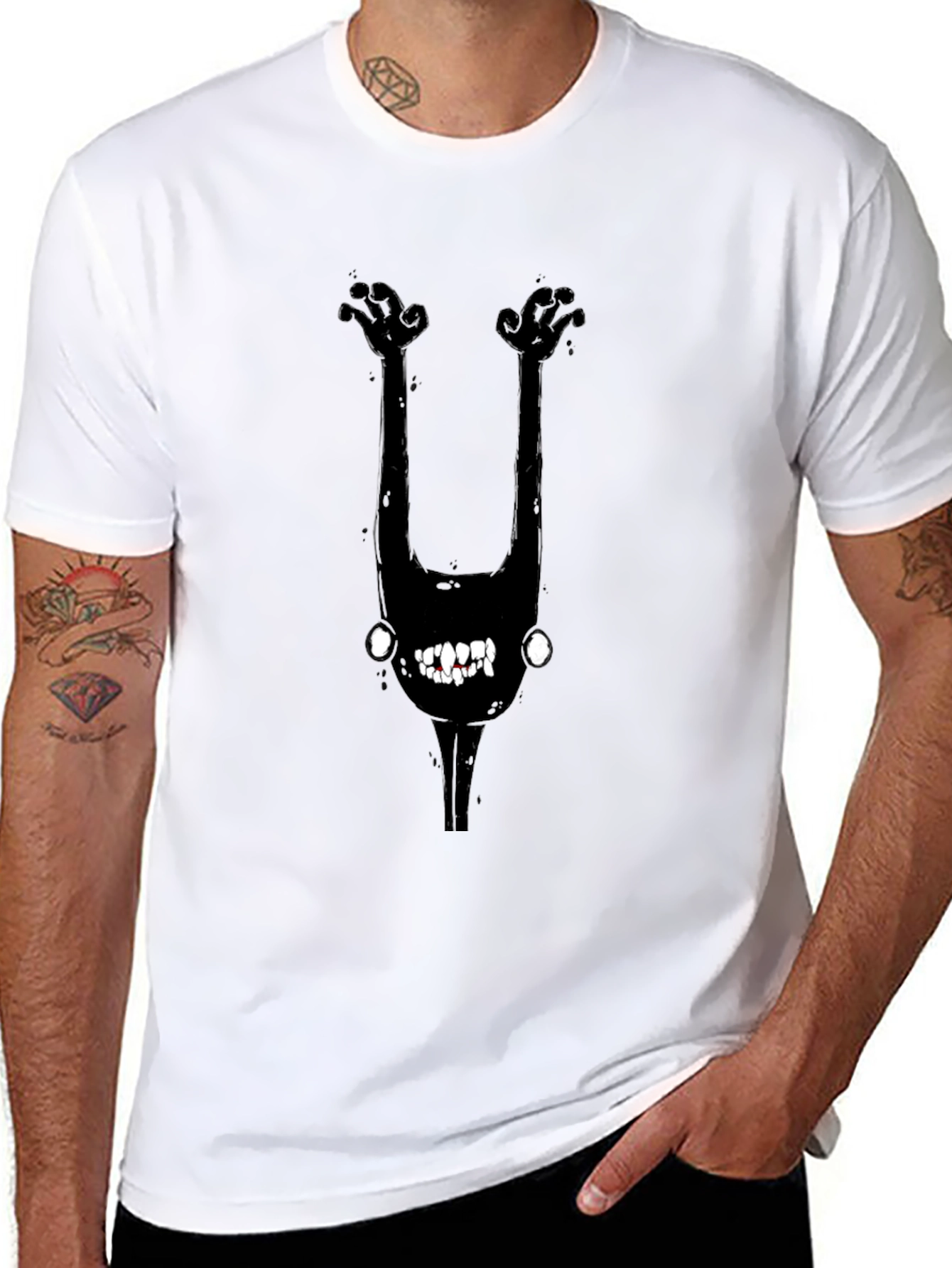 Mens Graphic Tee - Creepy Monster