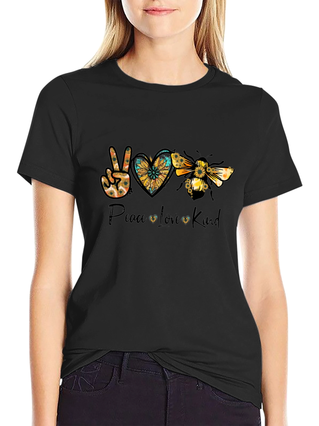 Peace Love Kind Bee Graphic Tee