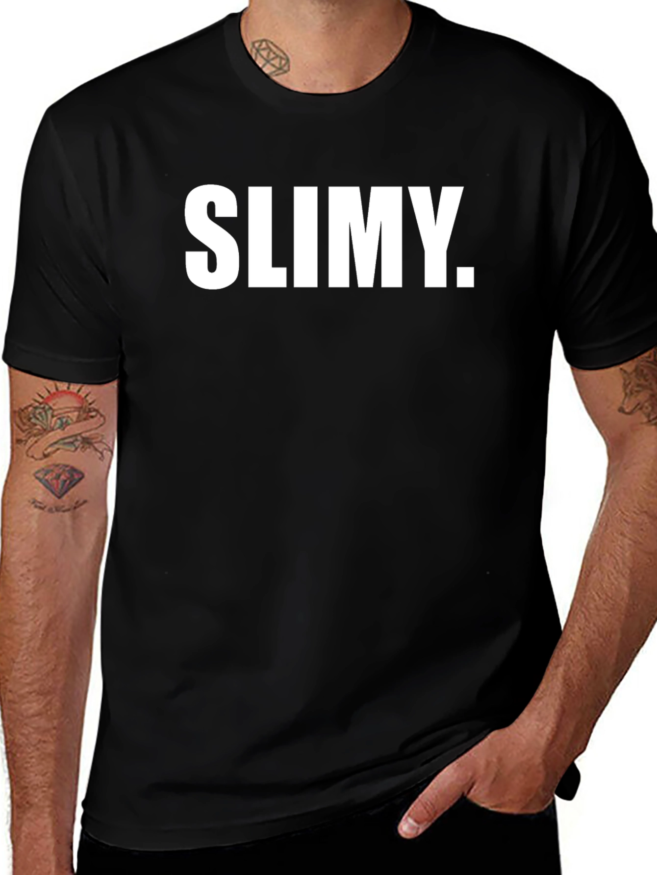 SLIMY. Graphic Tee - Classic Black T-Shirt