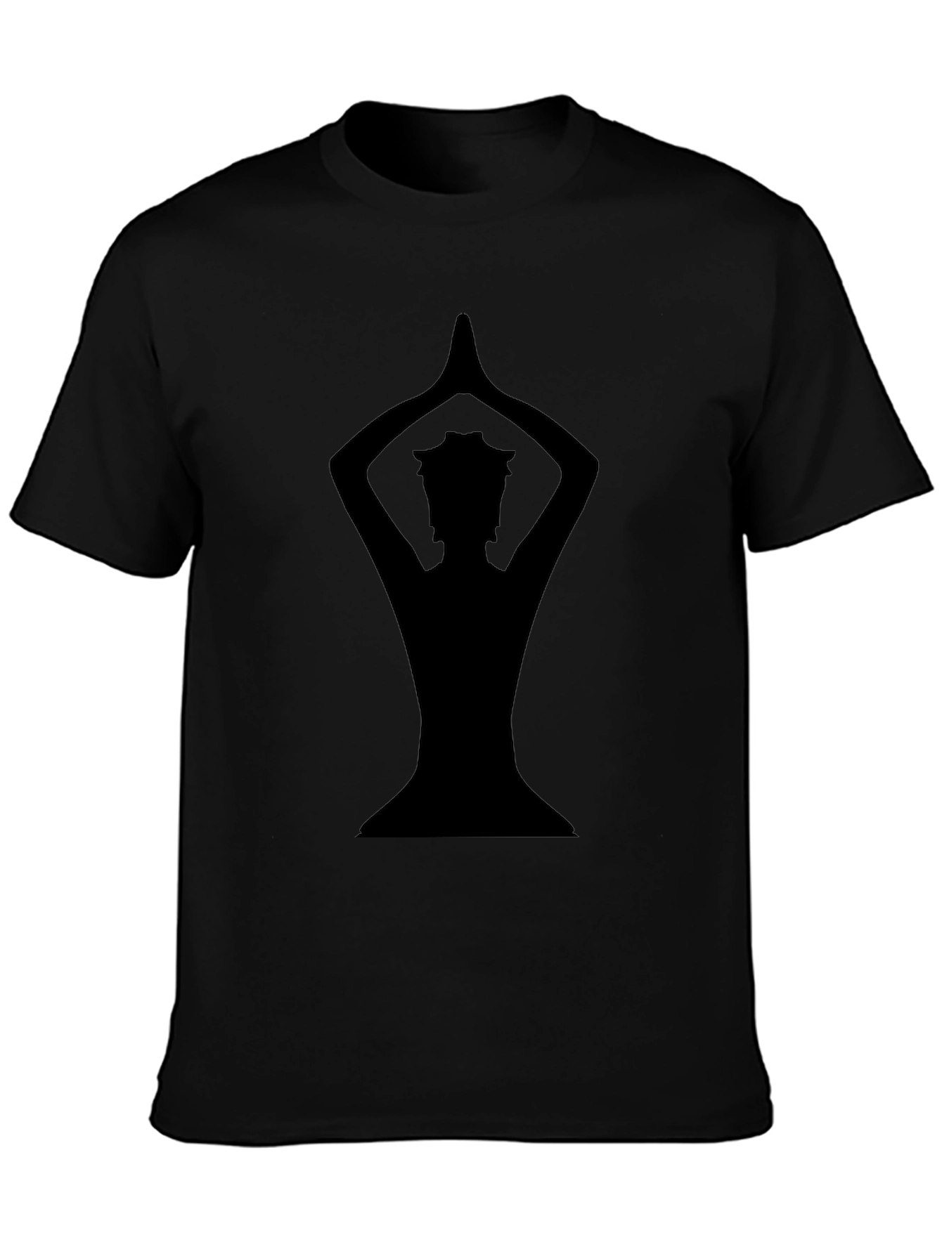 Yoga Silhouette Black Graphic Tee