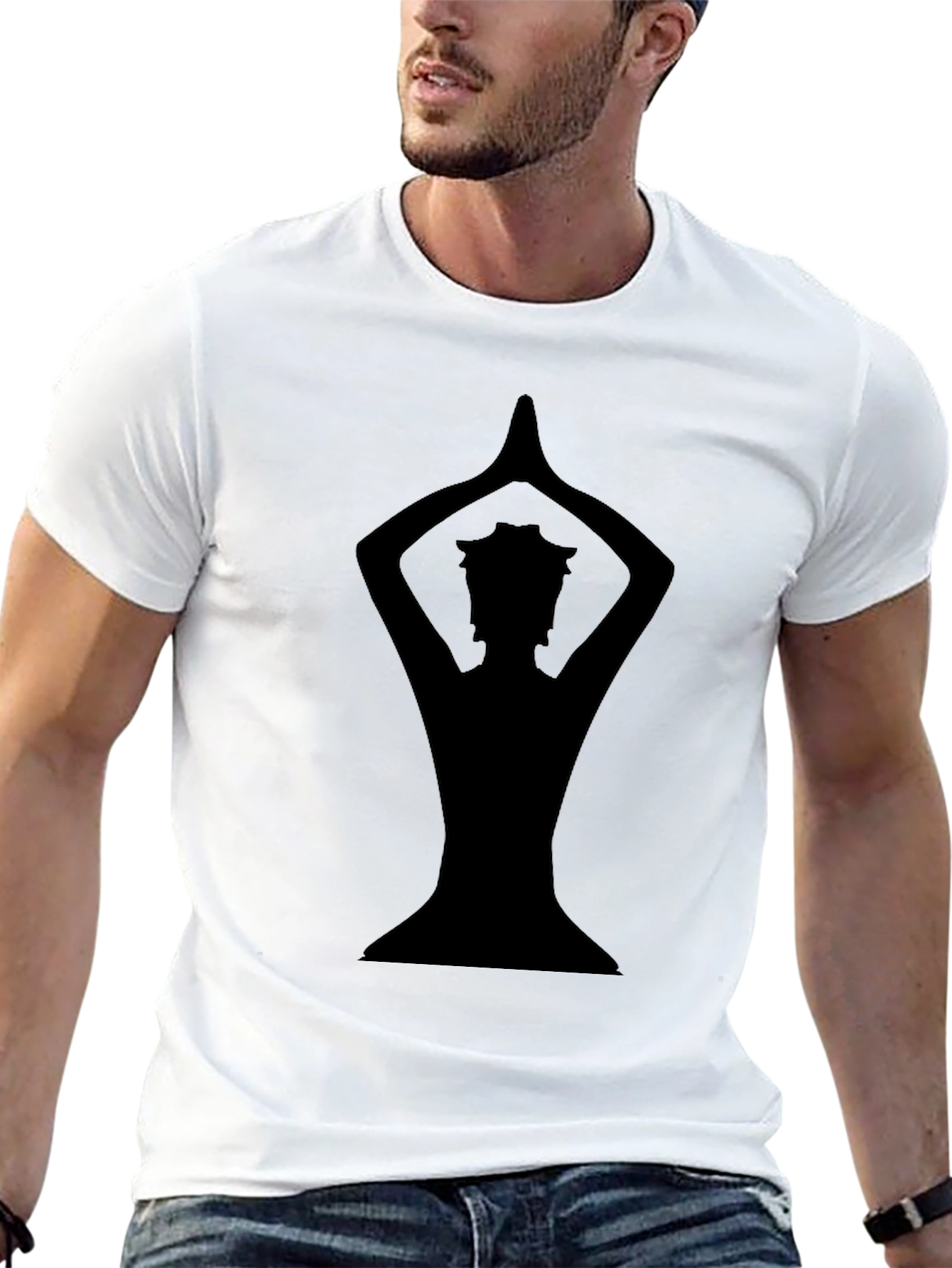 Yoga Silhouette Black Graphic Tee