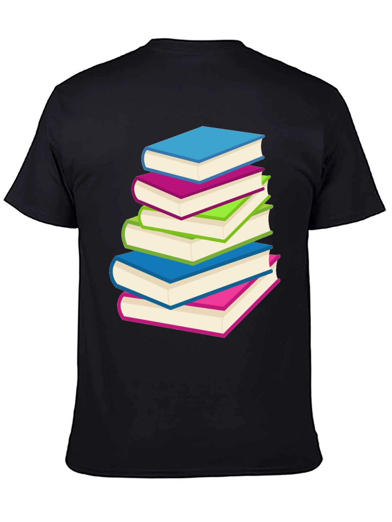 Stack of Books Graphic T-Shirt