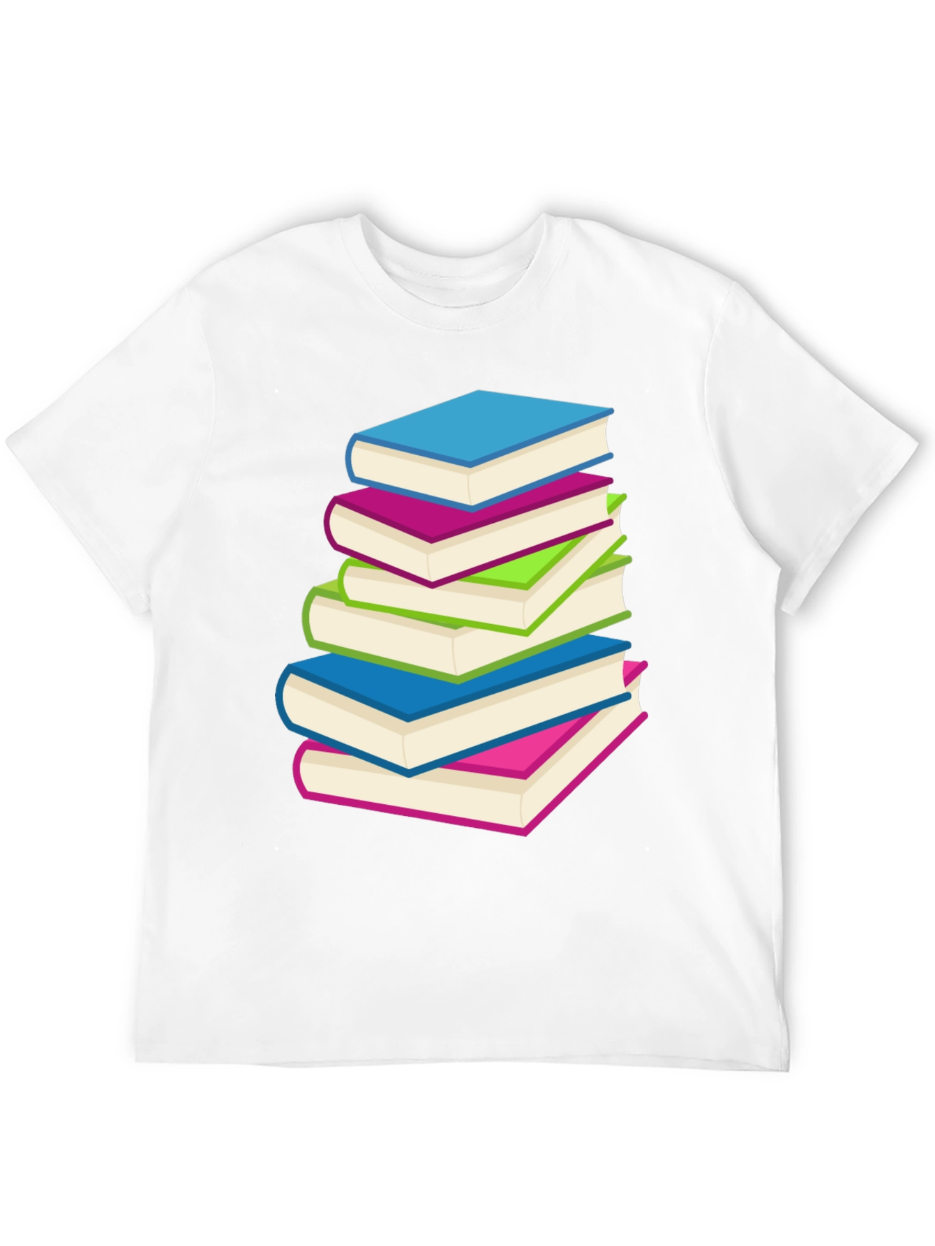 Stack of Books Graphic T-Shirt