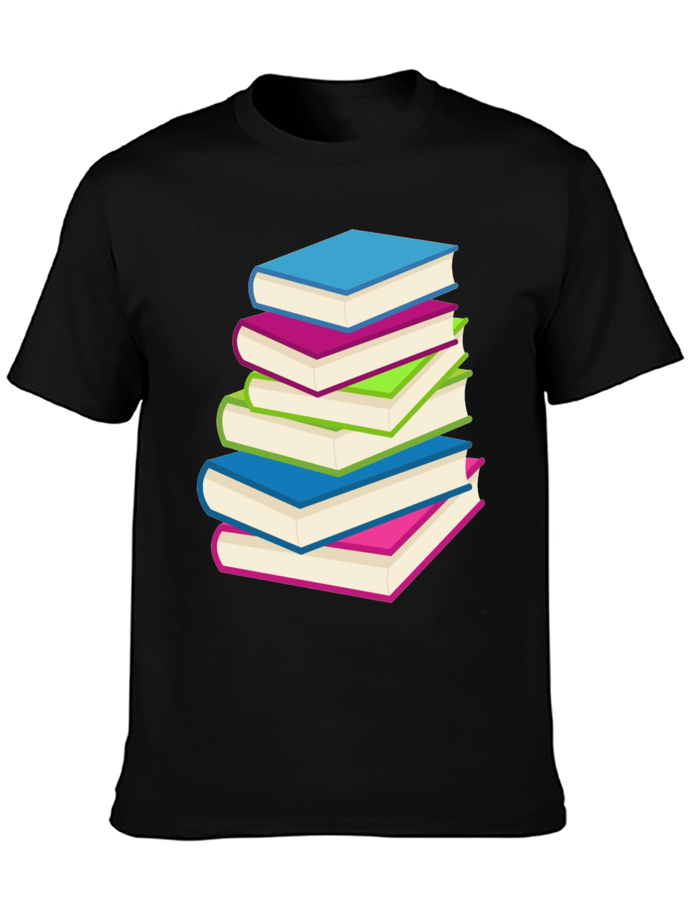 Stack of Books Graphic T-Shirt
