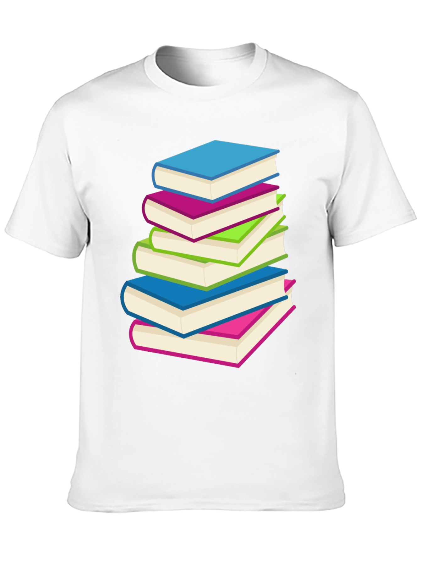 Stack of Books Graphic T-Shirt