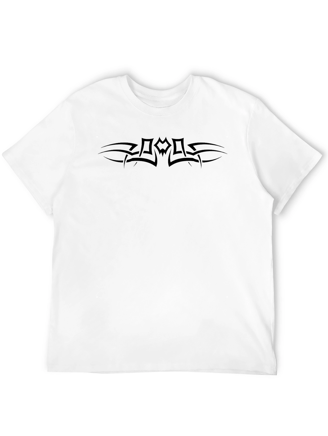 Mens Black Graphic Tee - Tribal Design