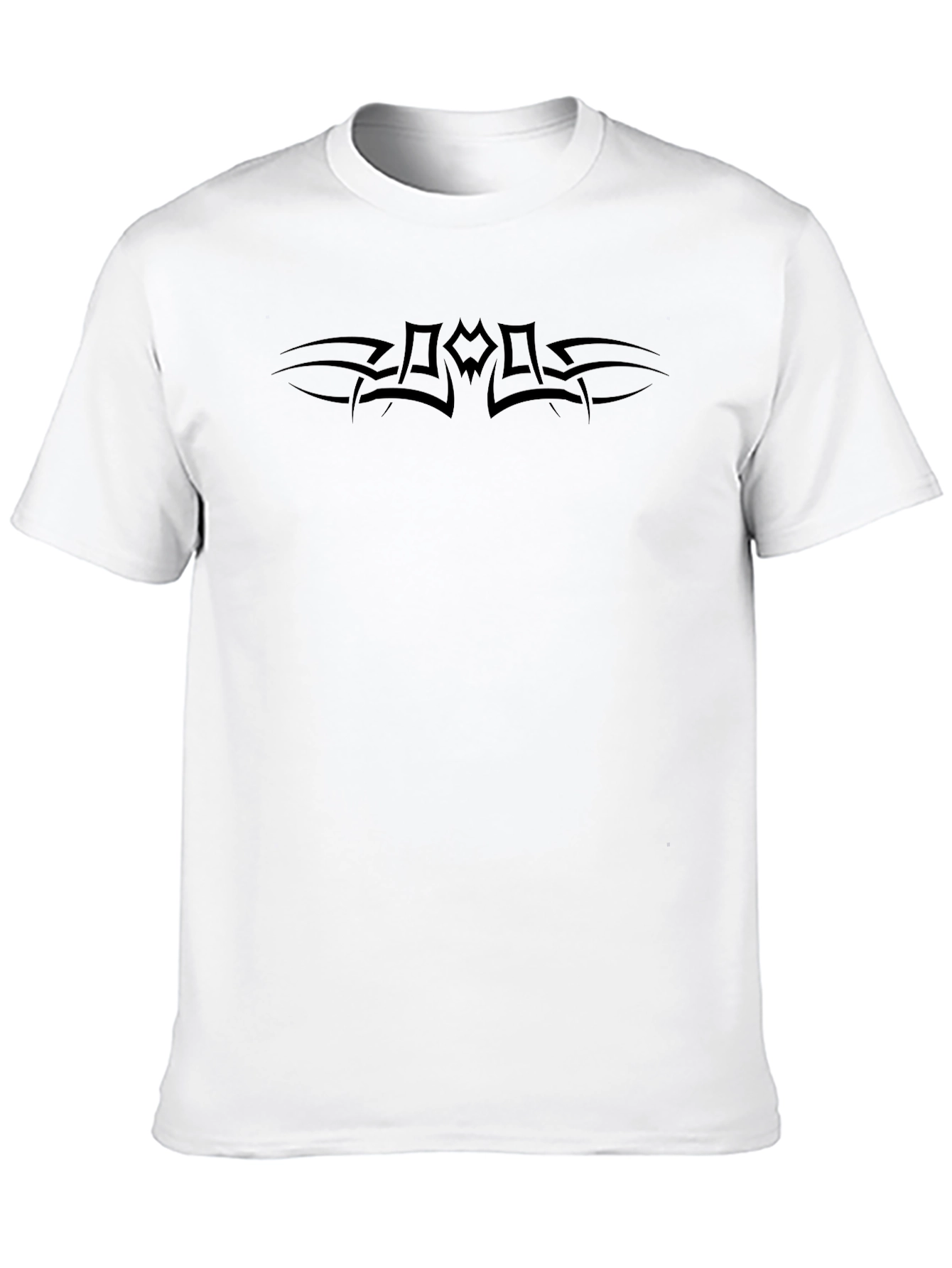 Mens Black Graphic Tee - Tribal Design
